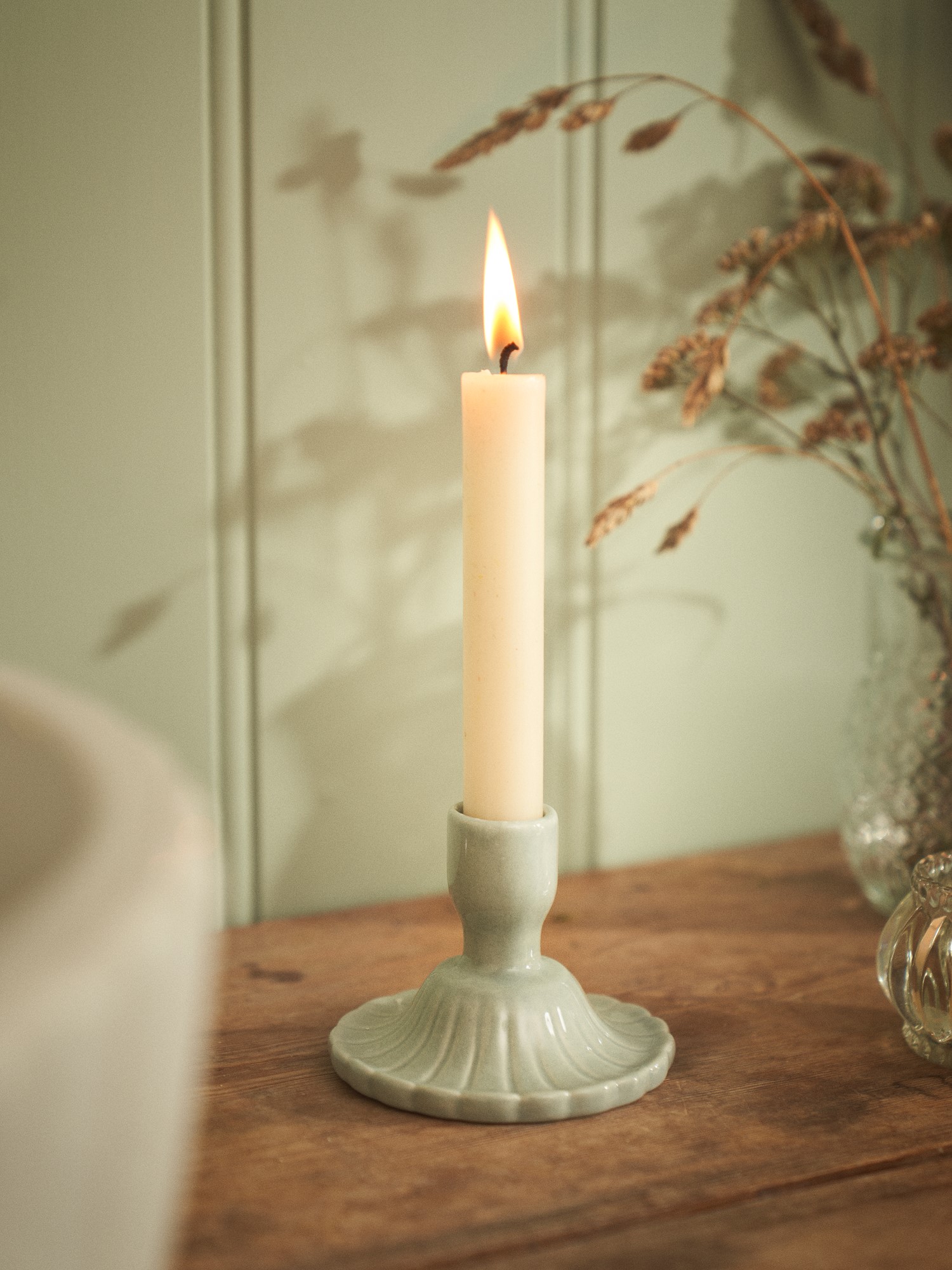 Candleholder Stoneware. Ø10 x 7.1 cm.