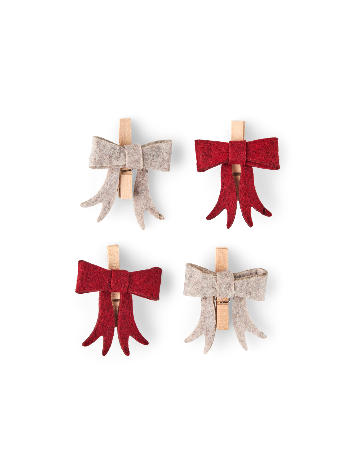 Christmas pegs Poplar wood/polyester. 4 pcs.