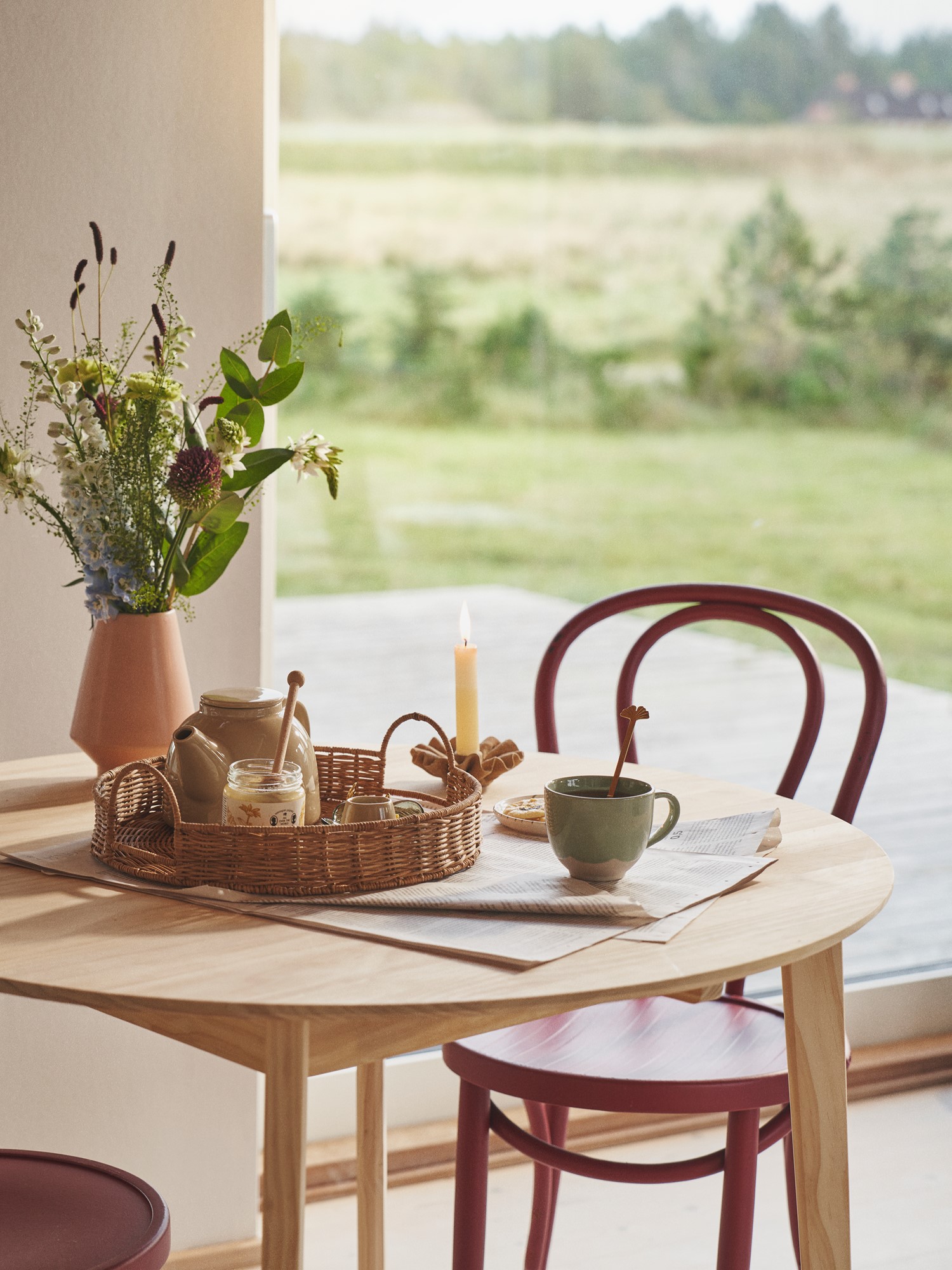 Tray Rattan. Ø35 x 10 cm.