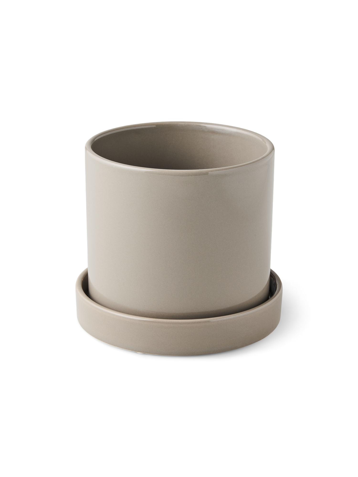 Flowerpot with saucer Ø13 x 12.8 cm.