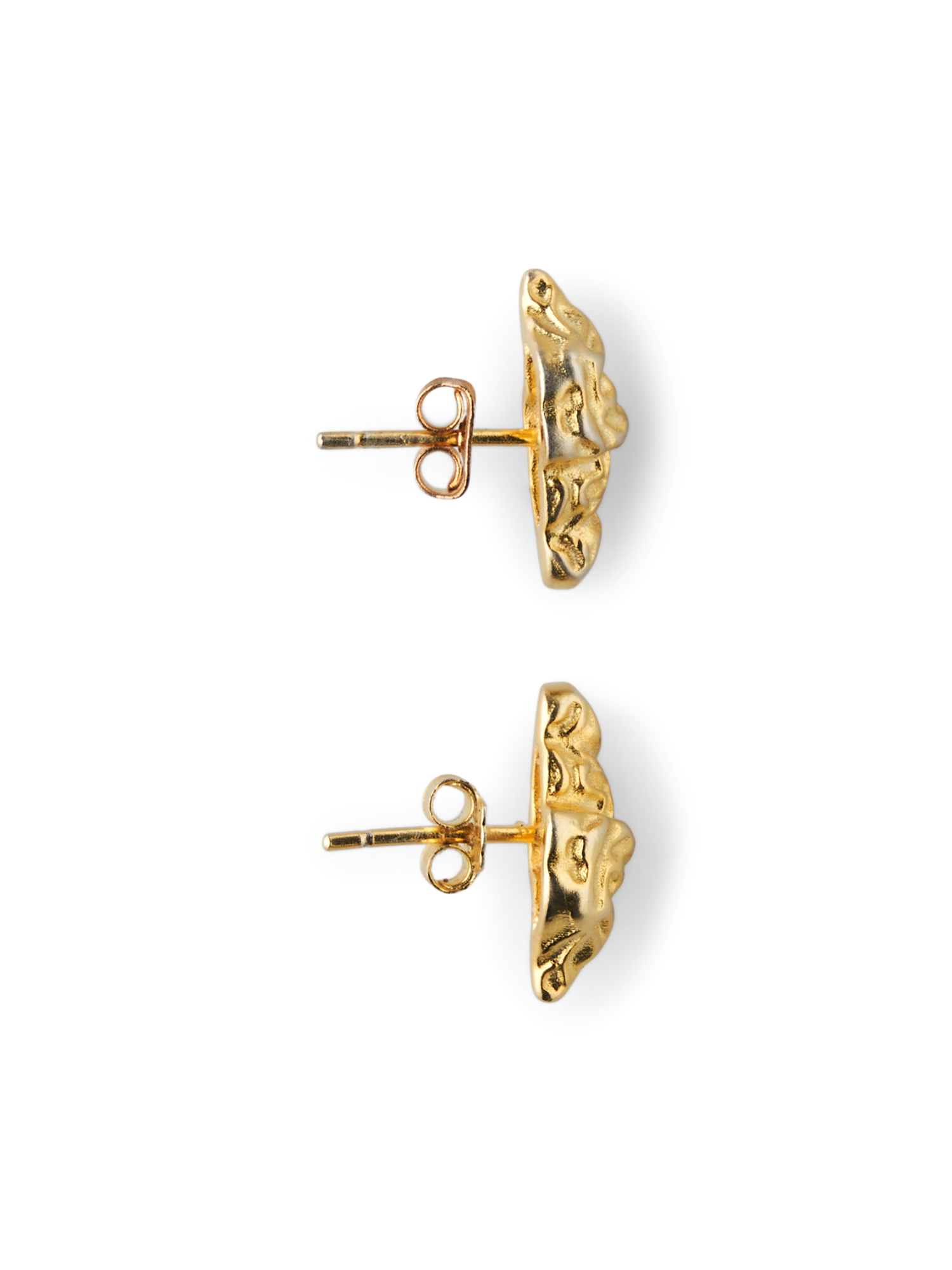 Anna and Clara's anniversary ear studs 925 sterling silver/18k gold-plated. 12mm.