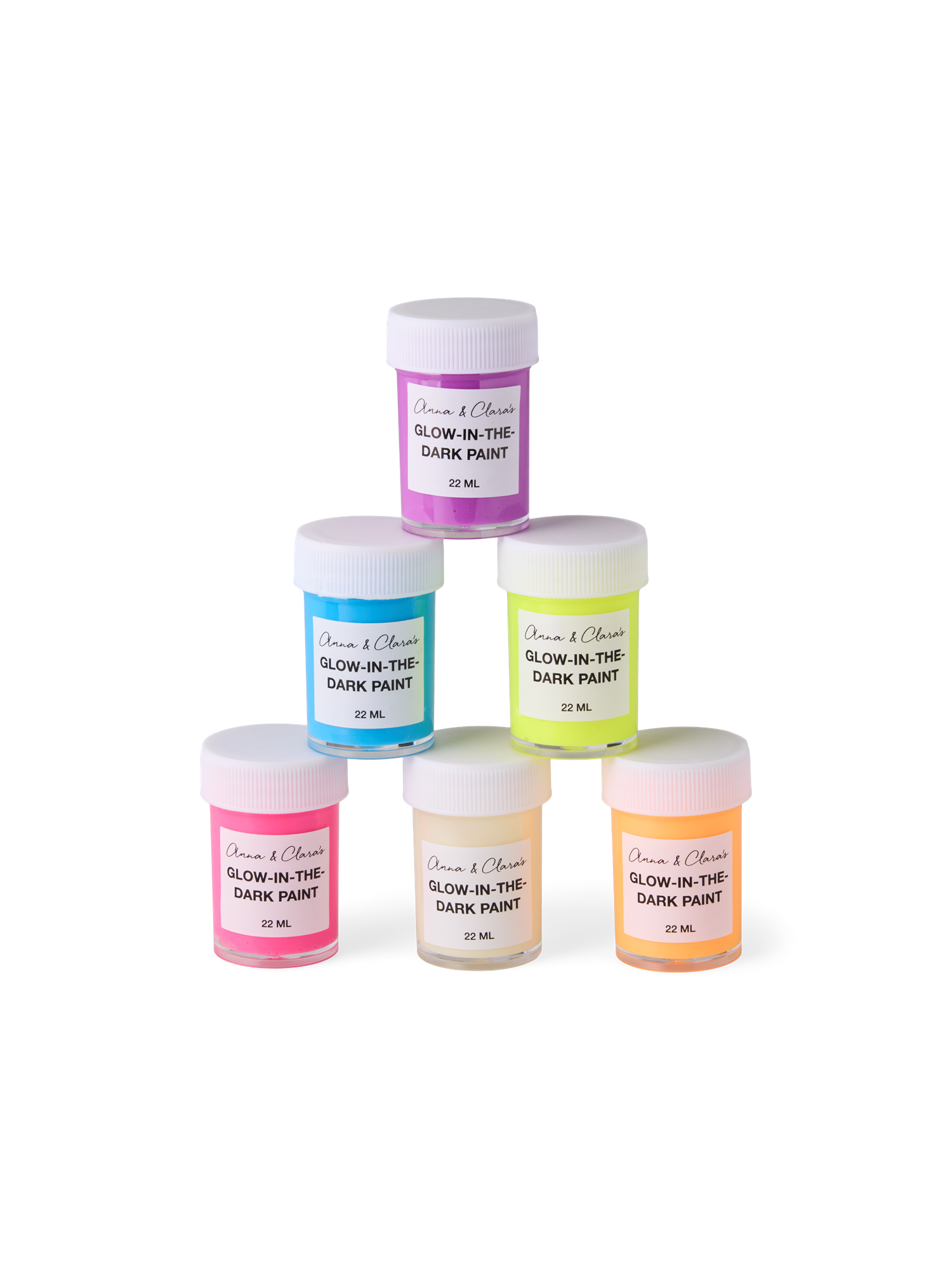 Glow-in-the-dark paint 6 pcs.