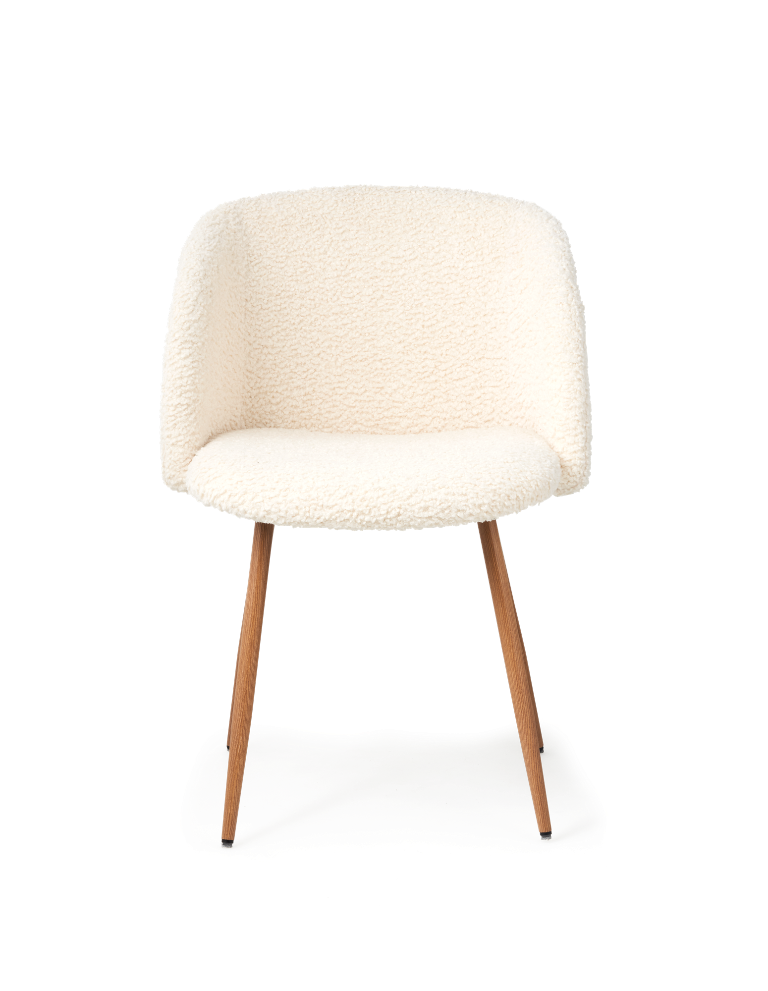 Chair with teddy fabric Polyester/polyurethane/steel. 54 x 47 x 81 cm.