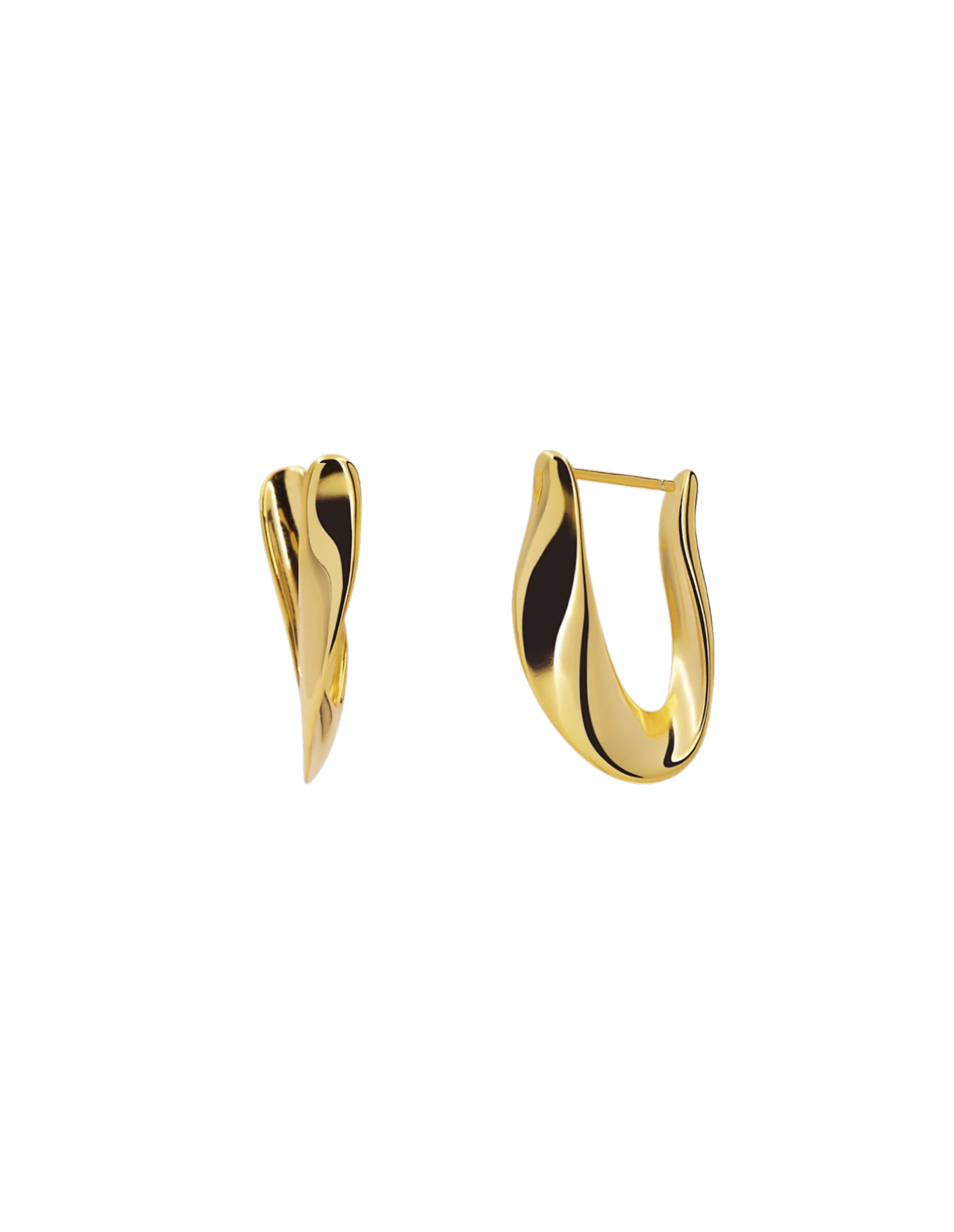 Nana Earrings 925 sterling silver/18k gold plated. 17 mm. 2 pcs.