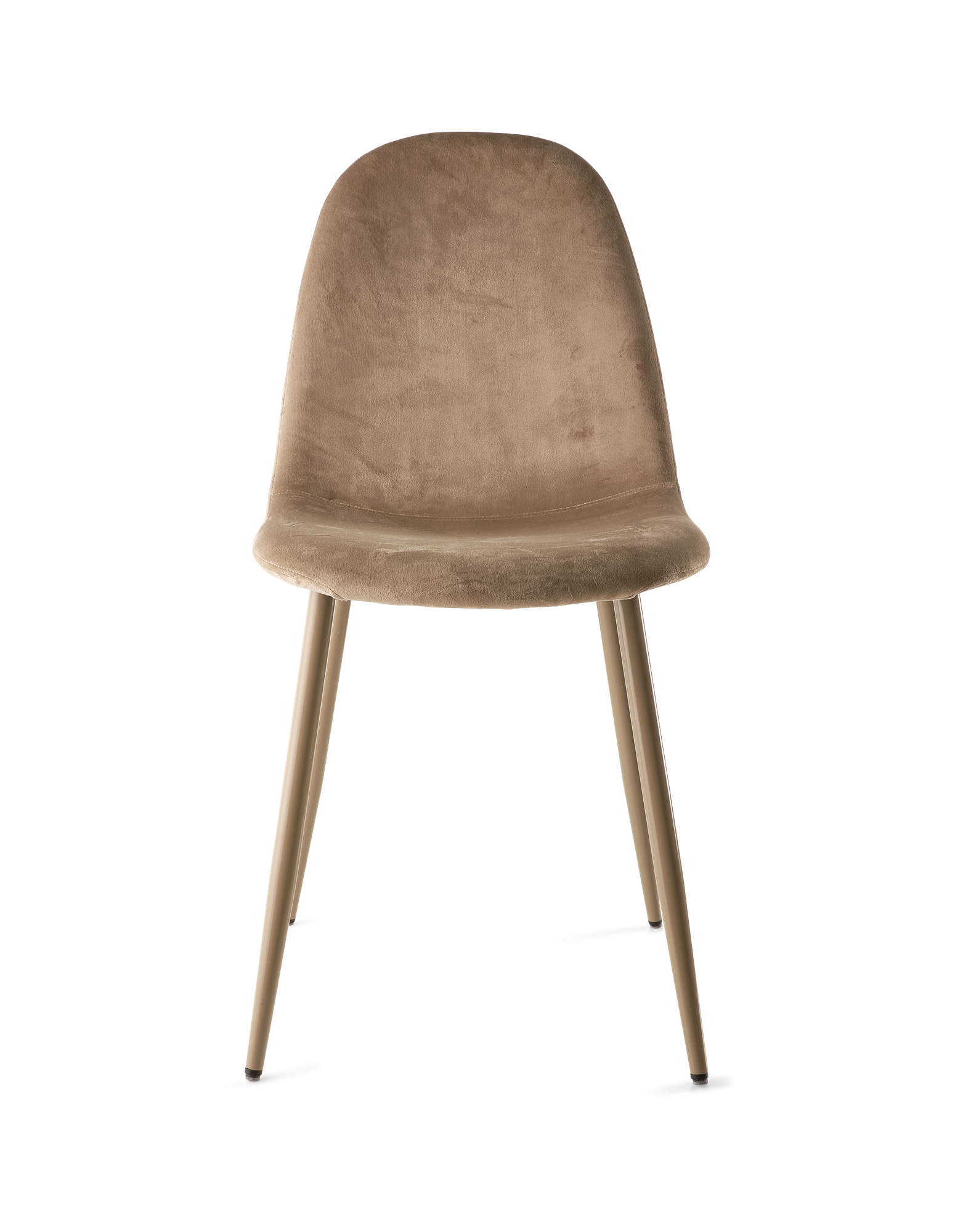 Velvet chair Polyester/iron/poplar wood/foam. 40,5 x 44,5 x 89 cm.