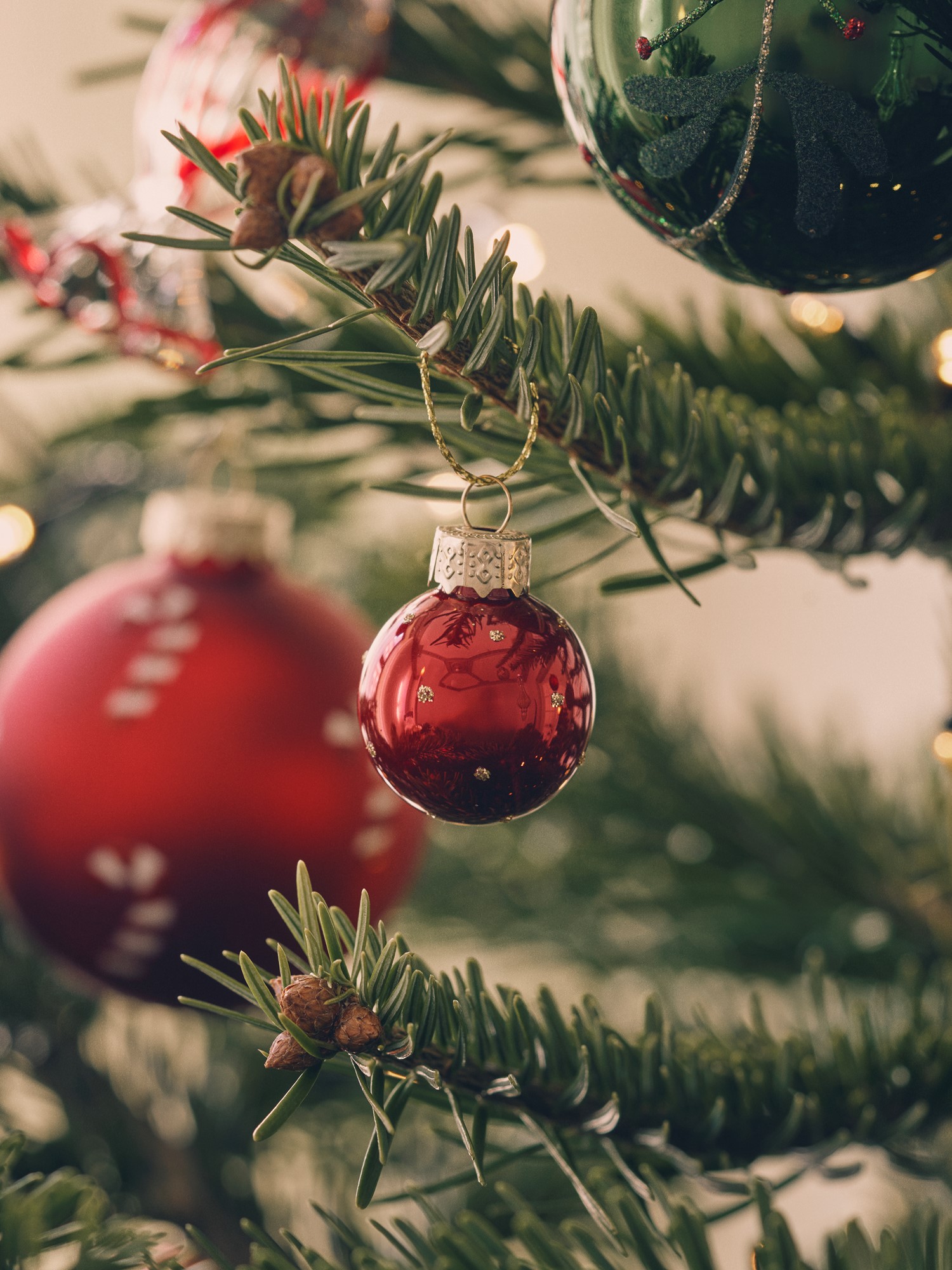 nChristmas bauble Ø3 Glass. Ø3 cm.