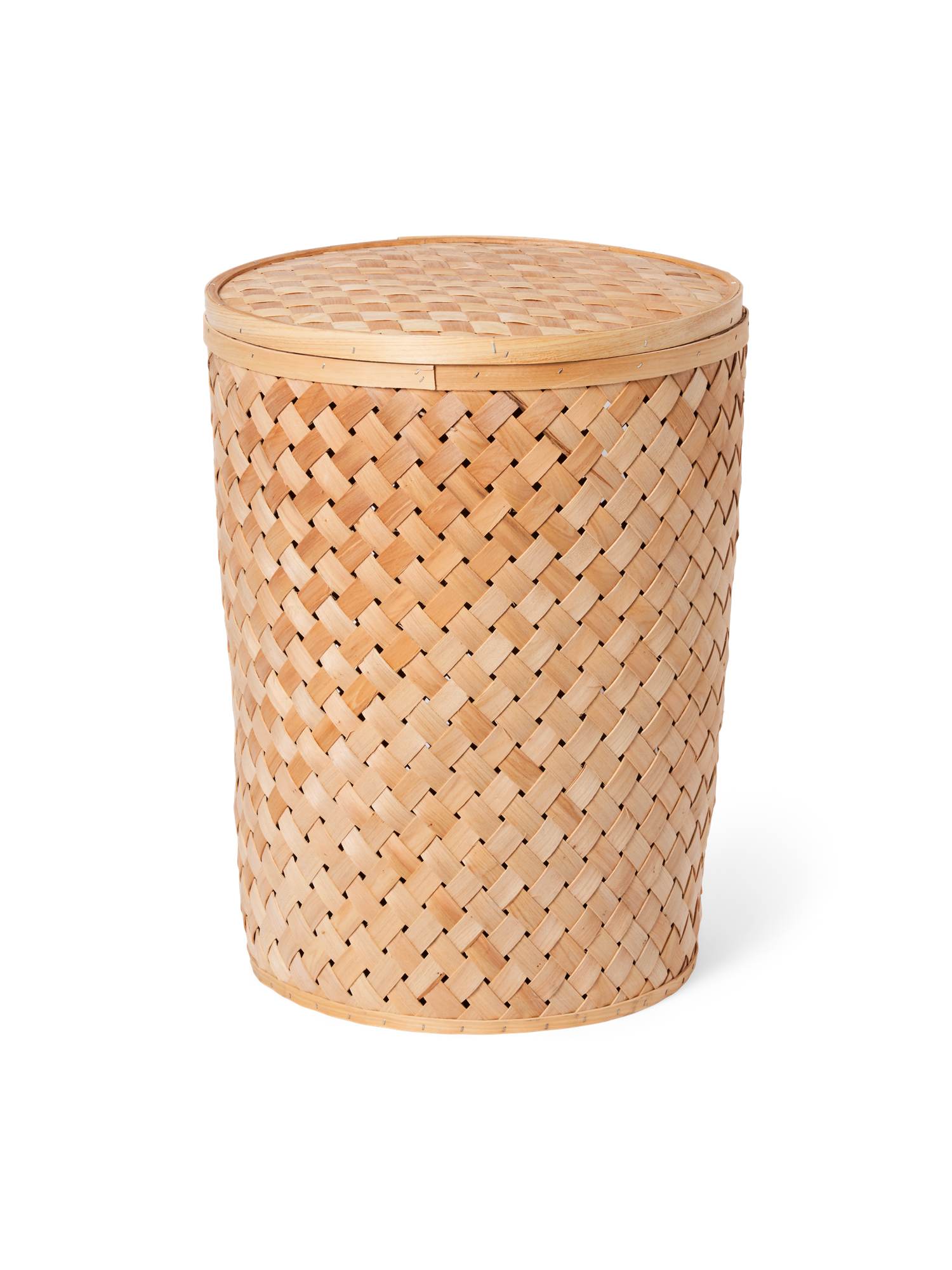 Laundry basket Pinewood. Ø41 x 55 cm.
