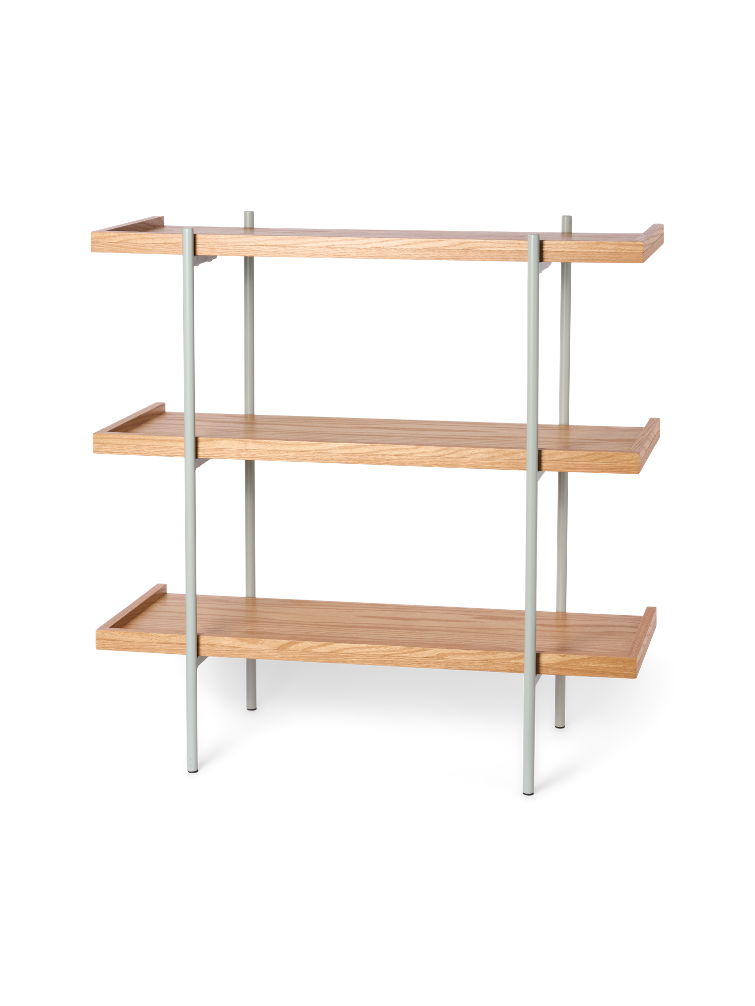 Shelving unit Wood/metal/oak veneer. 80 x 33.5 x 80 cm.