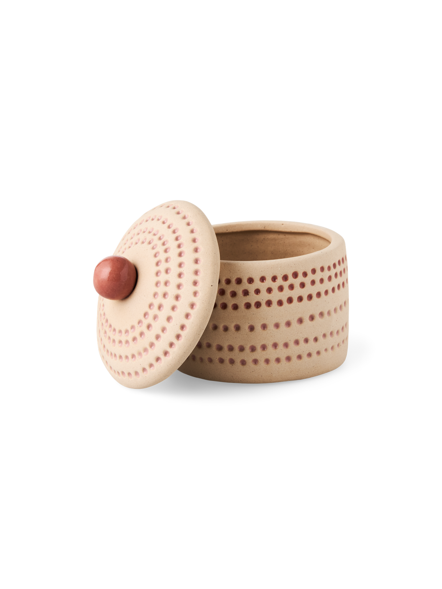 Decorative jar Stoneware. Ø8.5 x 9 cm.