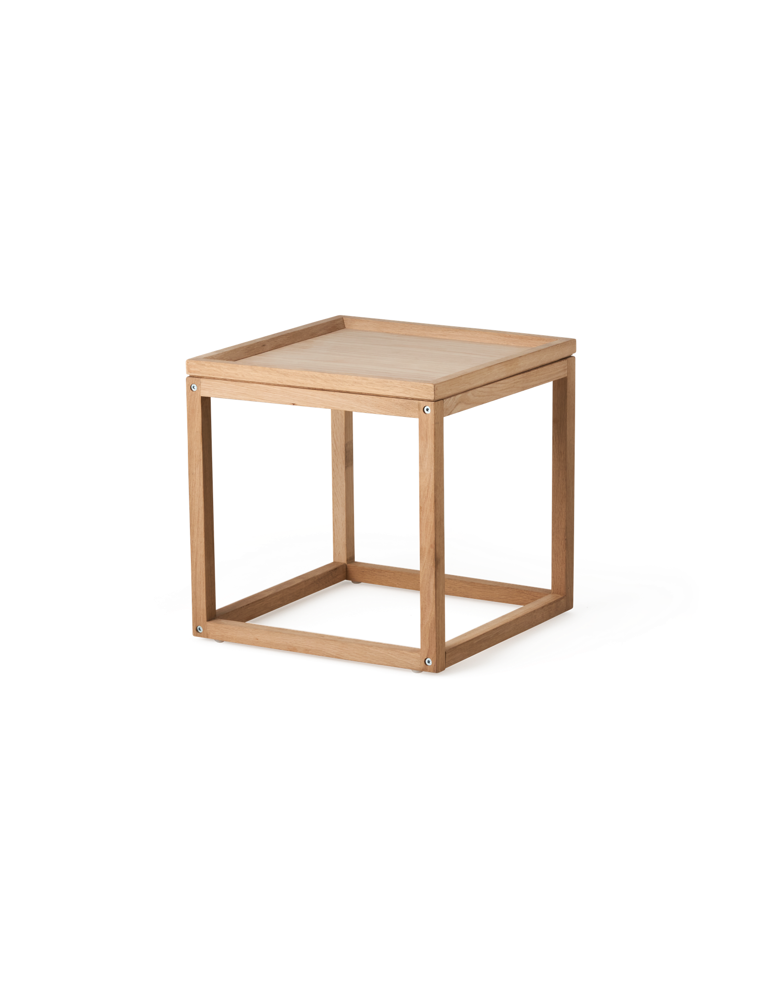 Coffee table Oak wood. 40 x 40 x 40 cm.