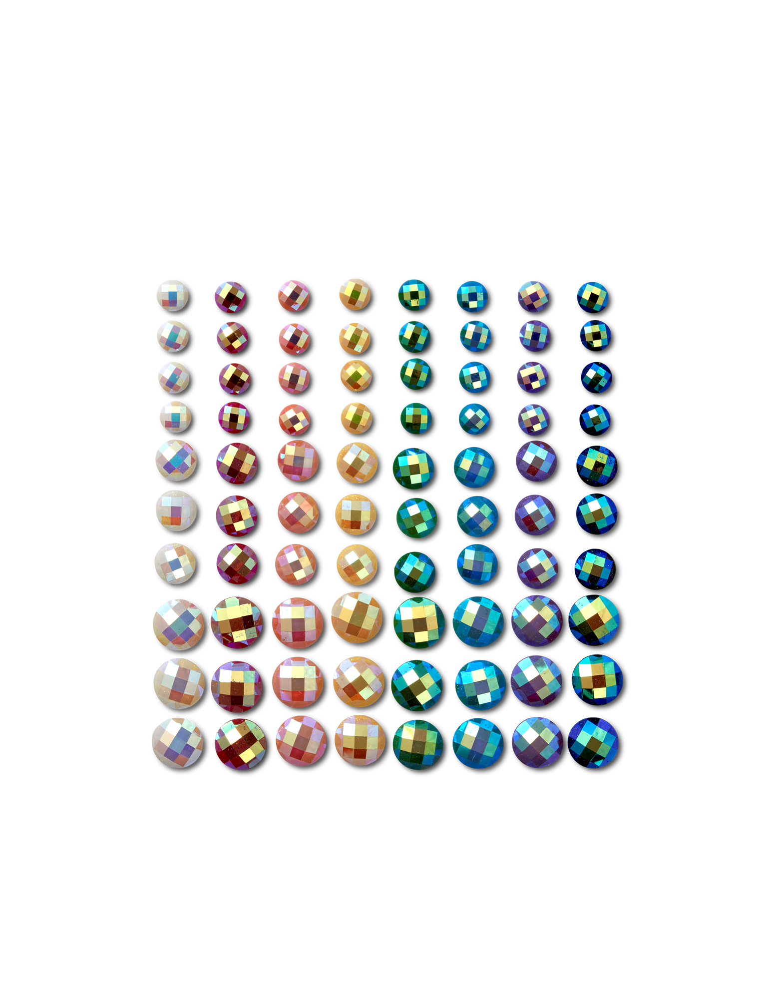 Gemstone stickers Plastic. 80 pcs.