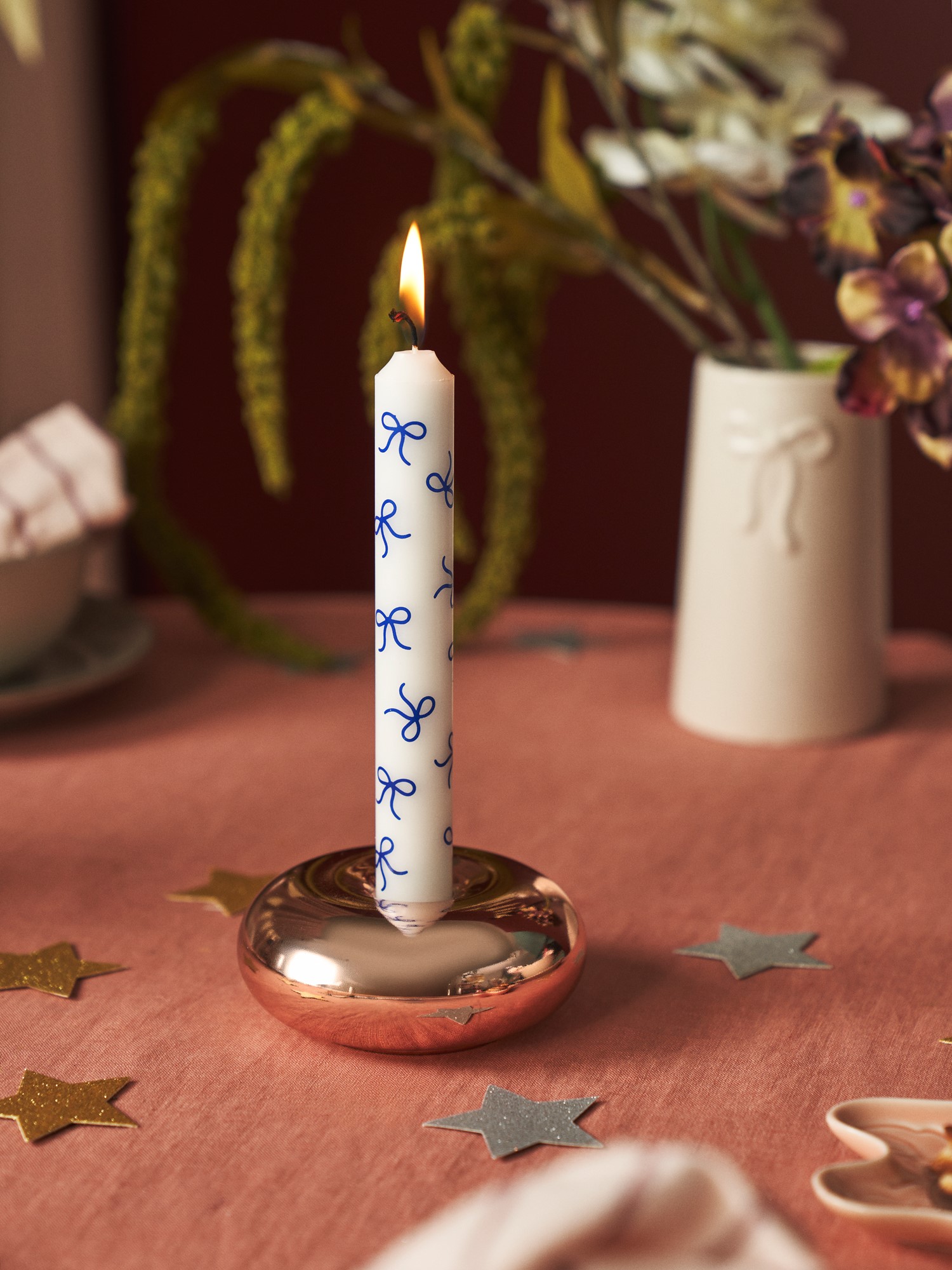 Candleholder Glass. Ø10.1 x 4.3 cm.