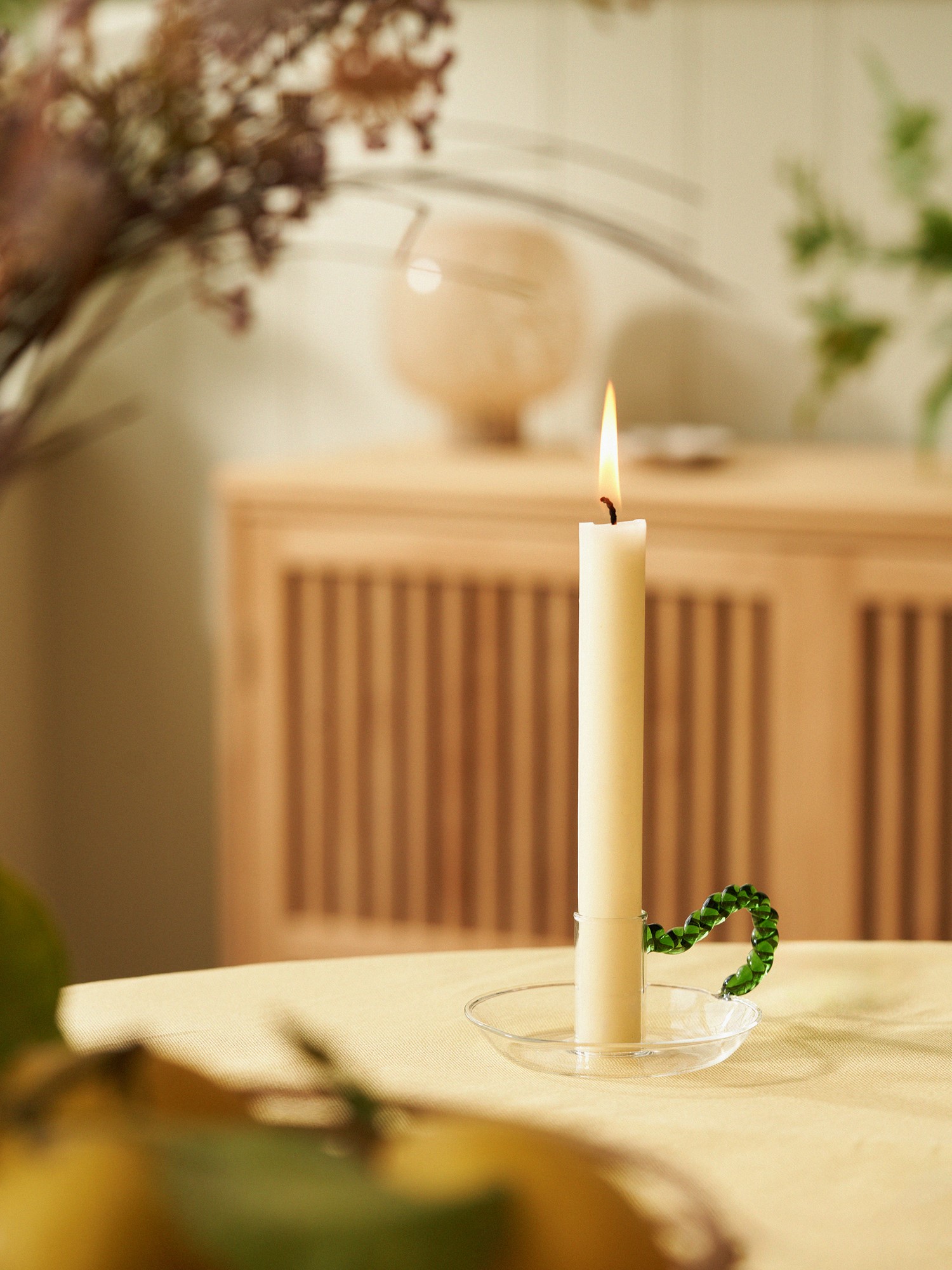 Candleholder Glass. Ø10 x 6 cm.