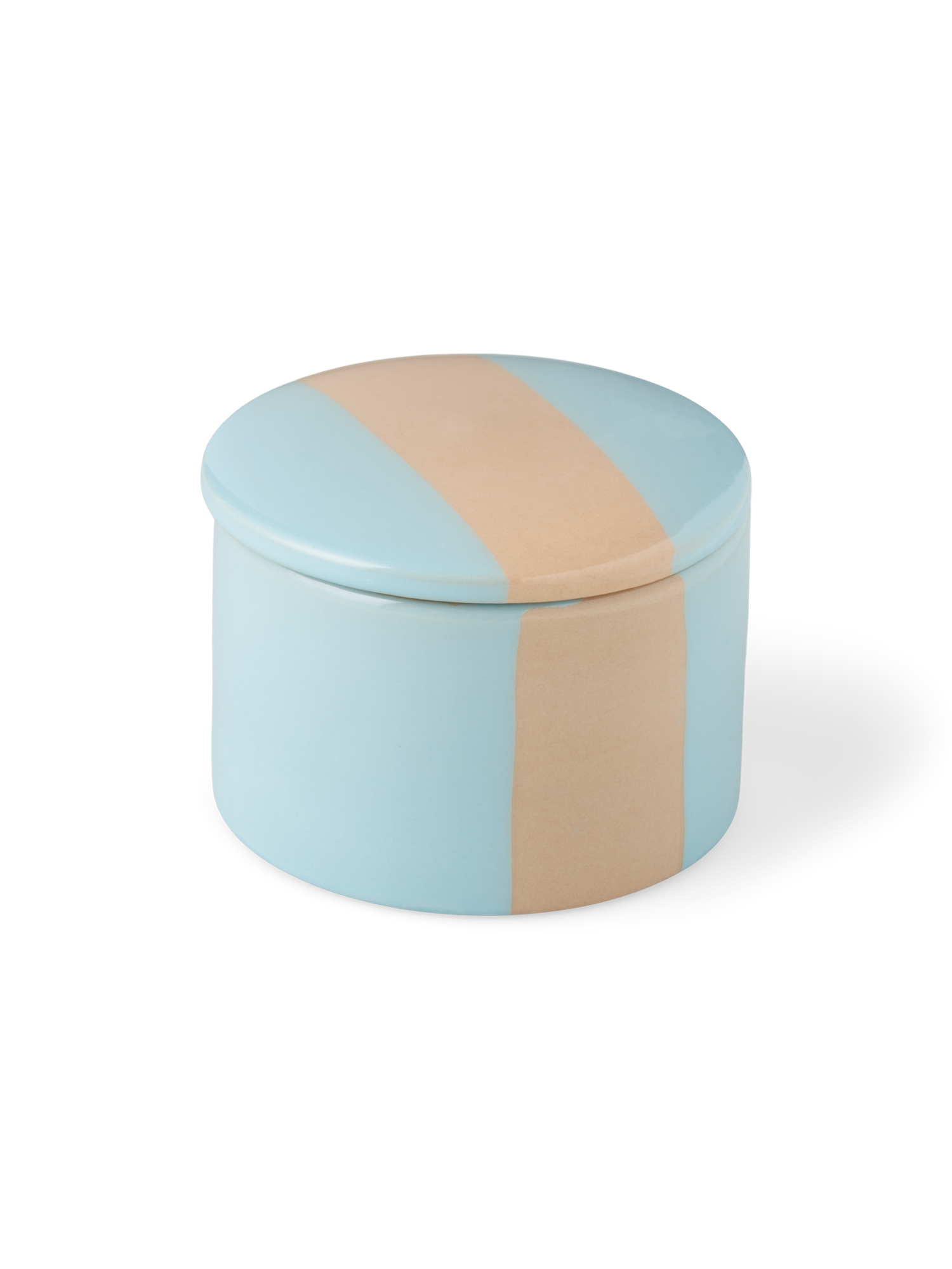 Decorative jar with lid Stoneware. Ø9.5 x 6.2 cm.