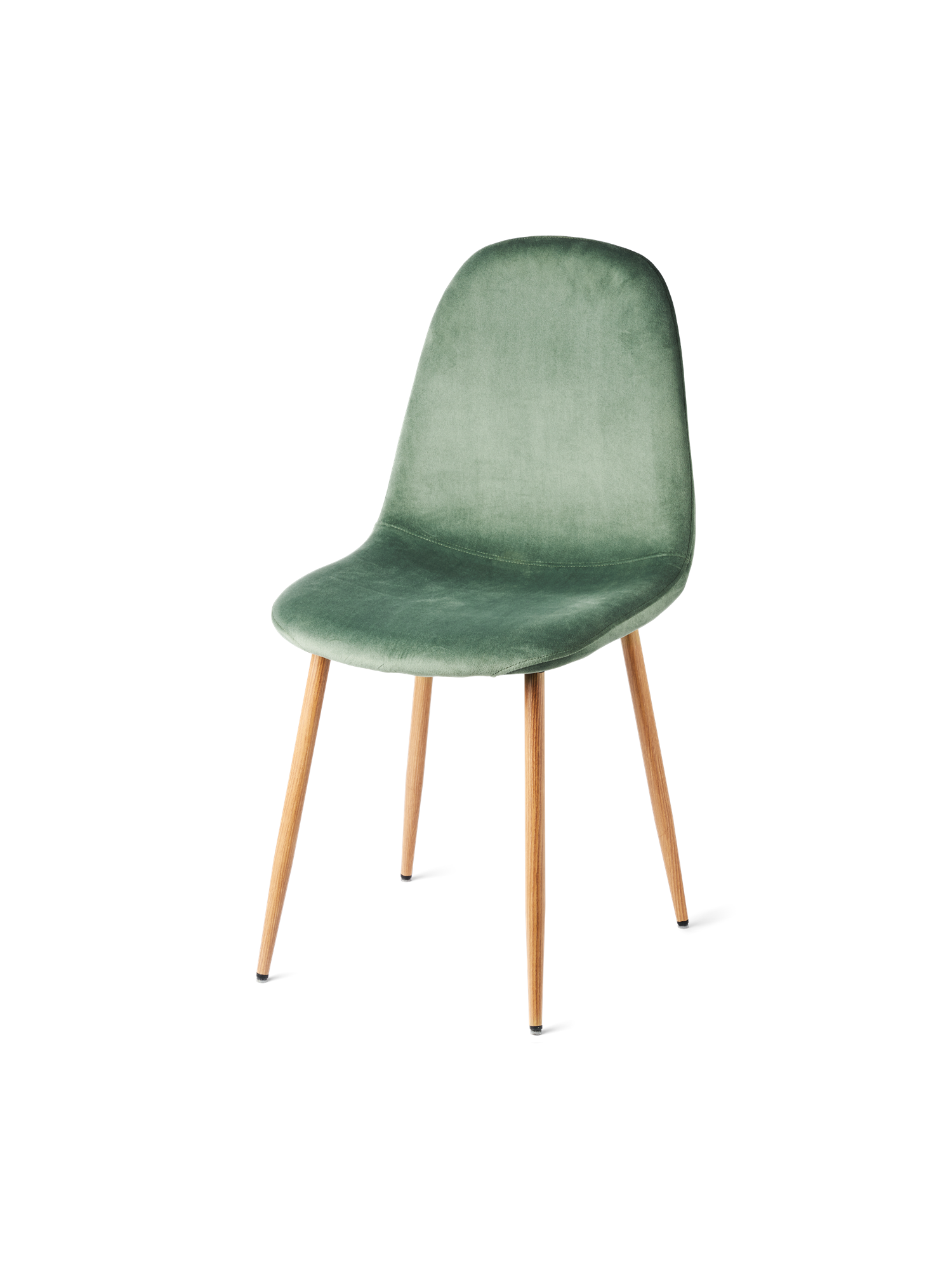 Velvet chair Polyester/iron/poplar wood/foam. 40,5 x 44,5 x 89 cm.