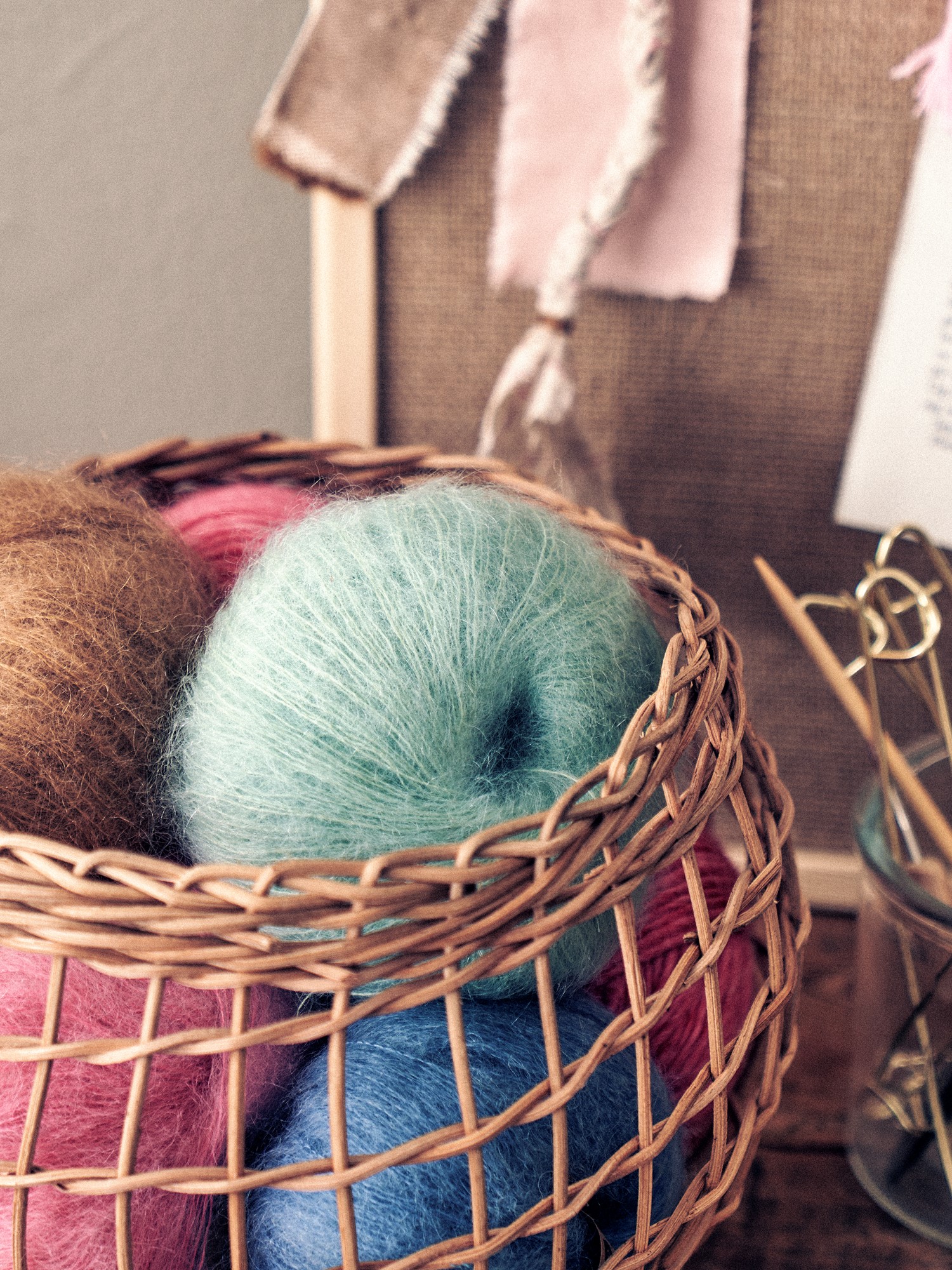 Mohair nylon yarn Mohair/nylon. 25 g.