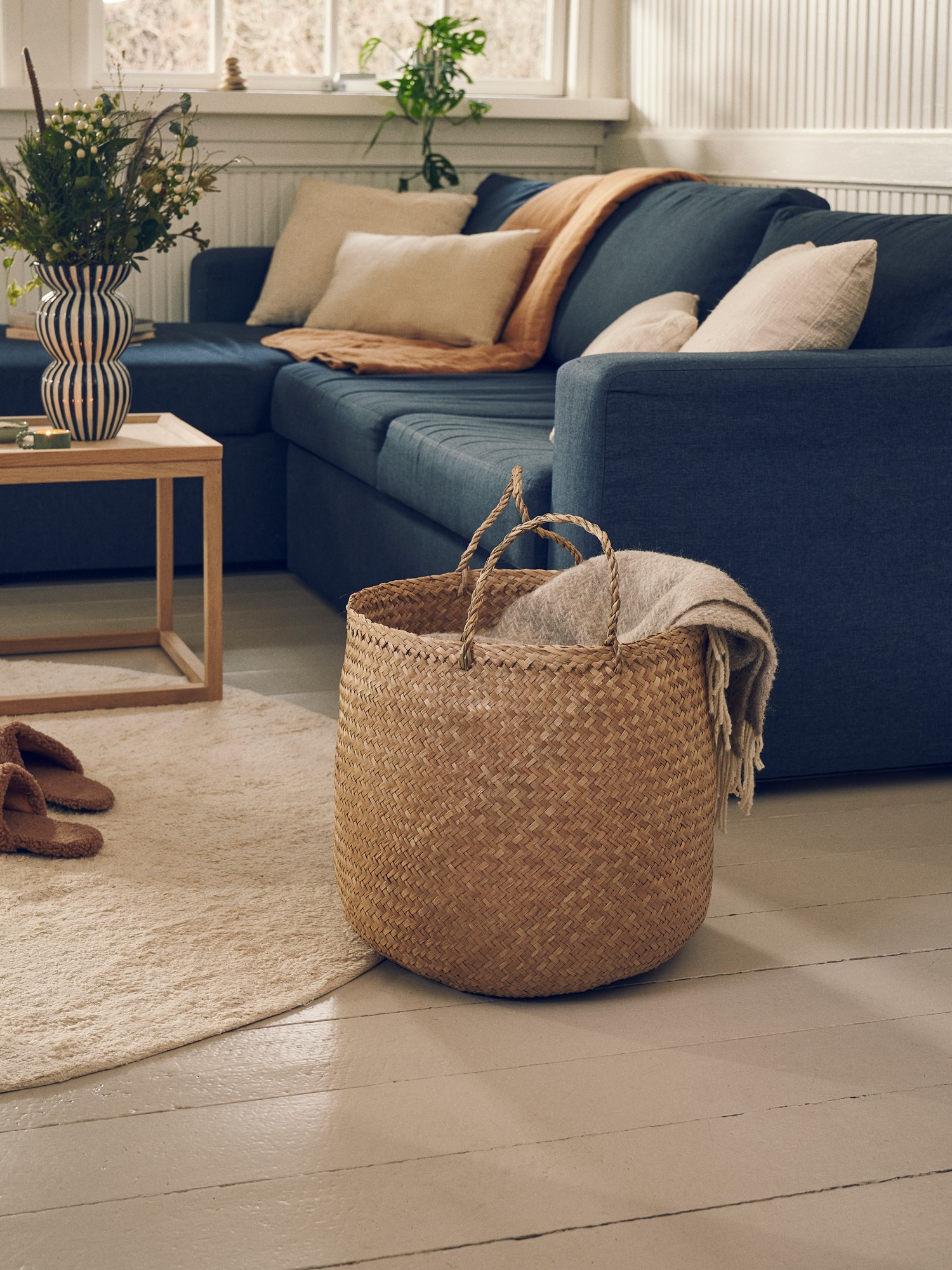 Basket Seagrass. Ø35 x 35 cm.