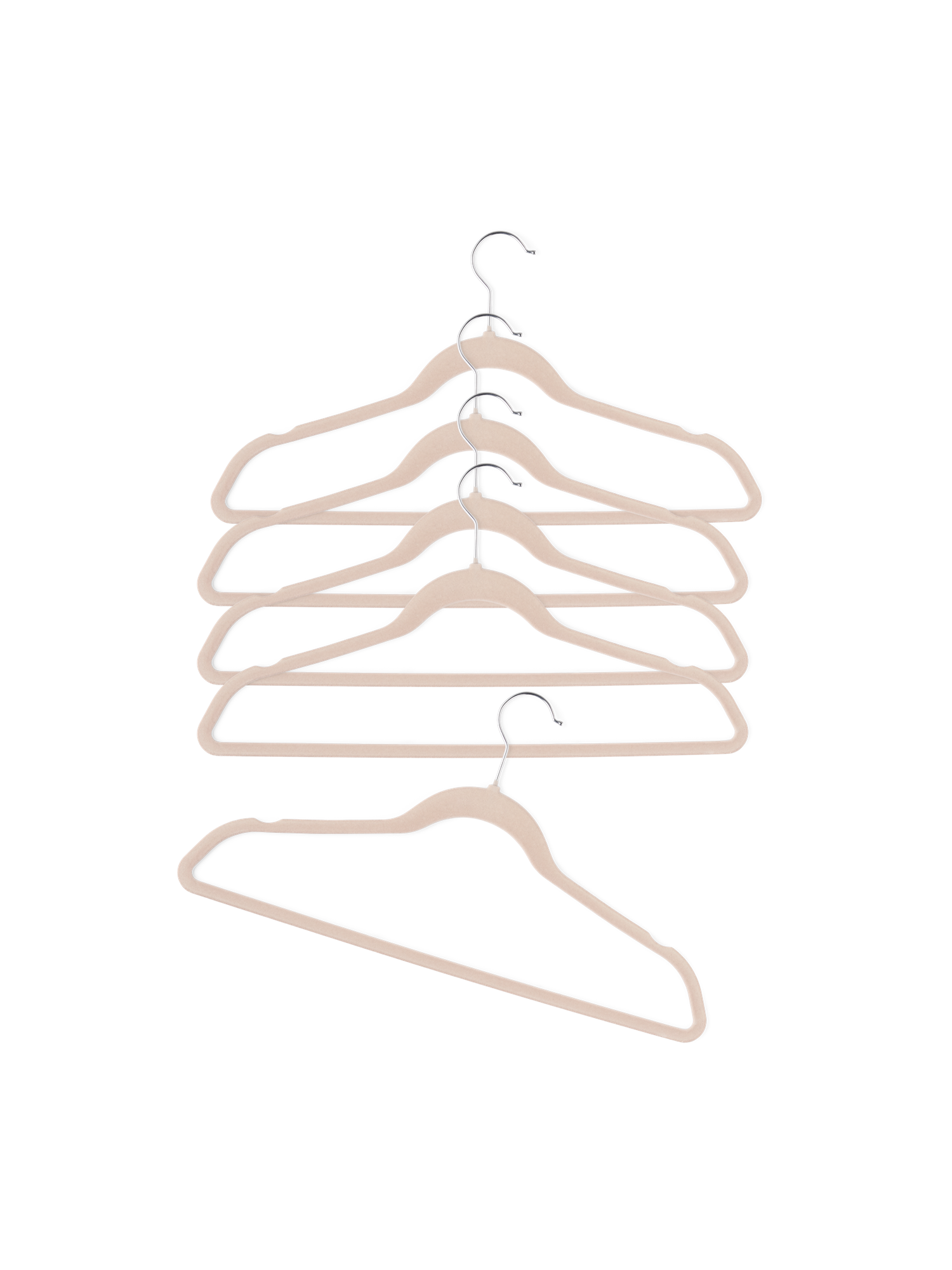 Velvet clothes hangers 5 pcs 0.4 x 22.5 x 44.5 cm.