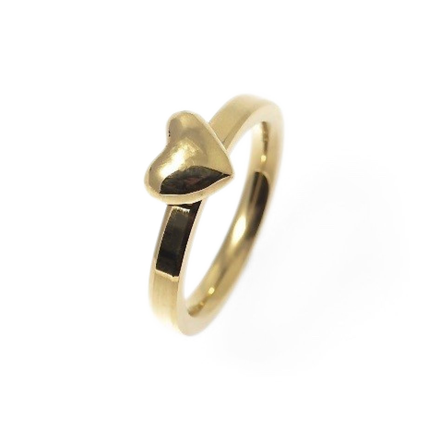 Dawn ring S 14k gold-plated stainless steel. Ø17 mm.