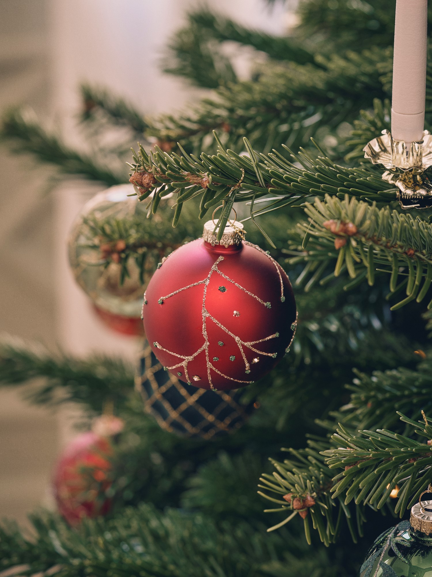 Christmas bauble Ø7 Glass. Ø7 cm.