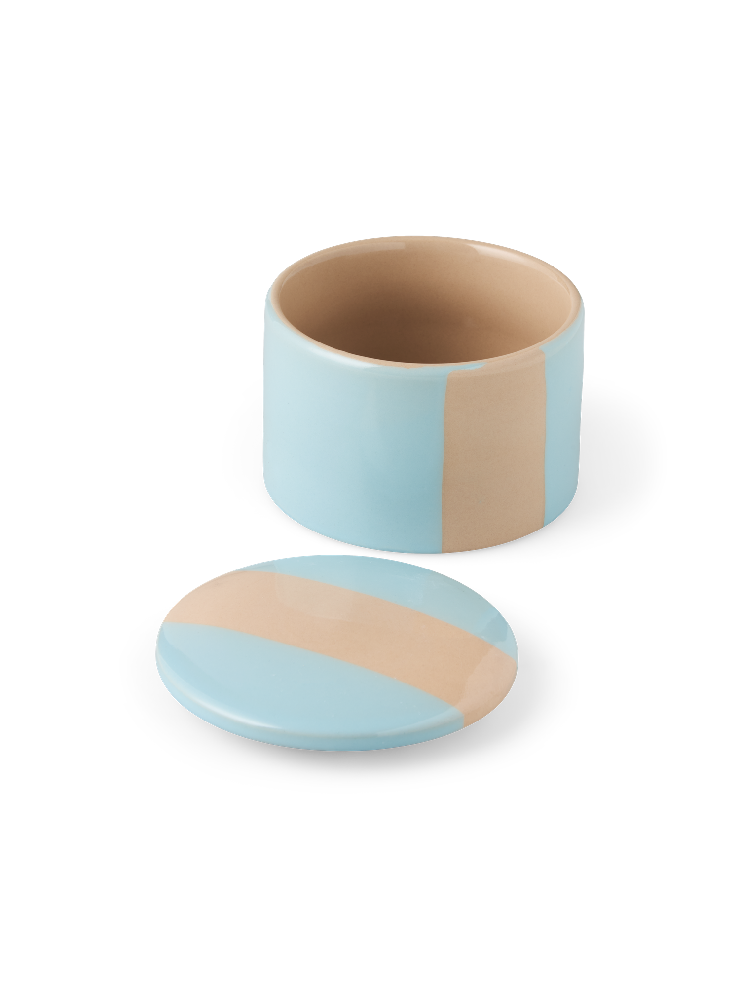 Decorative jar with lid Stoneware. Ø9.5 x 6.2 cm.