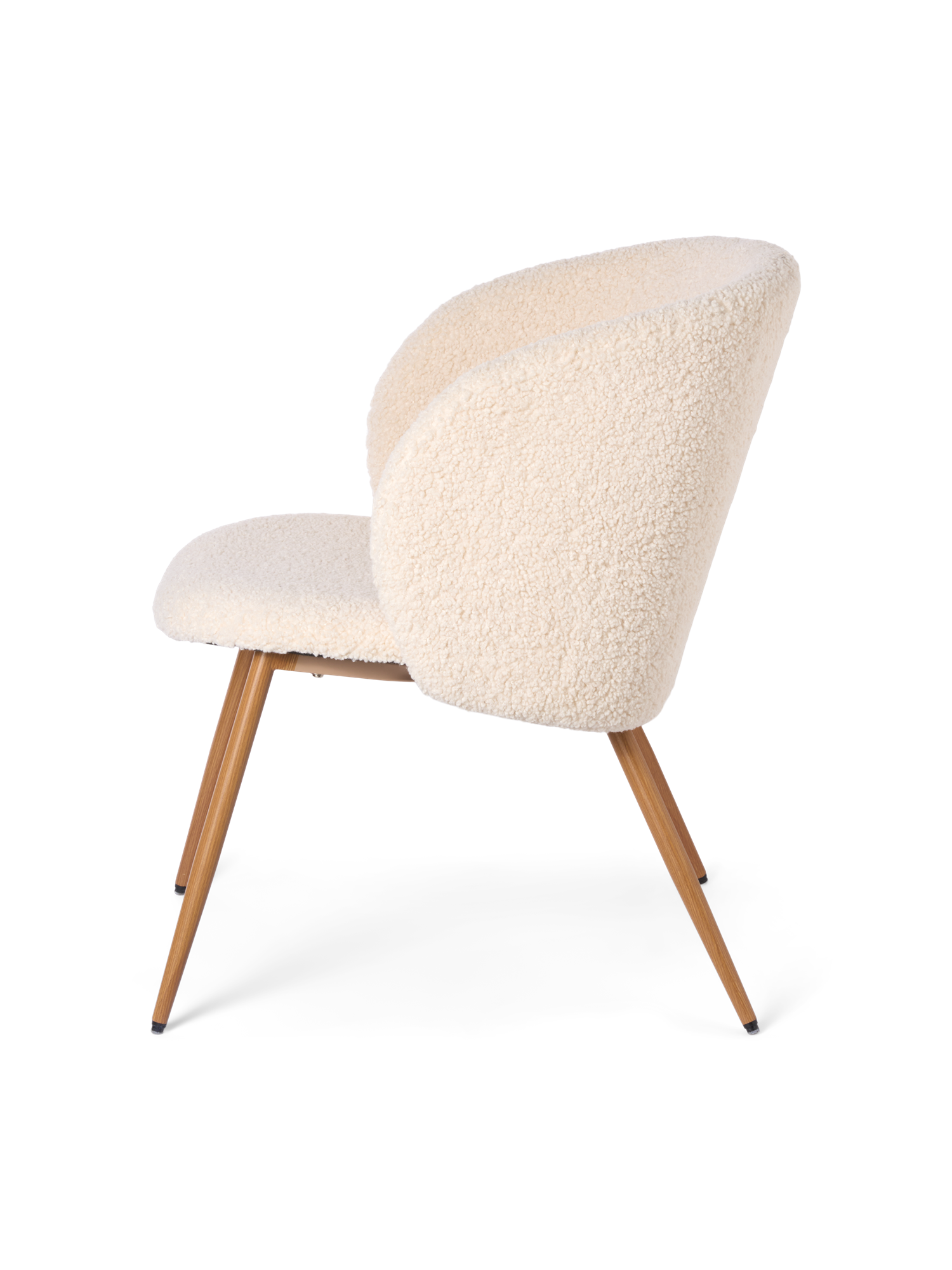 Lounge chair with teddy fabric 68.5 x 67 x 78.5 cm.