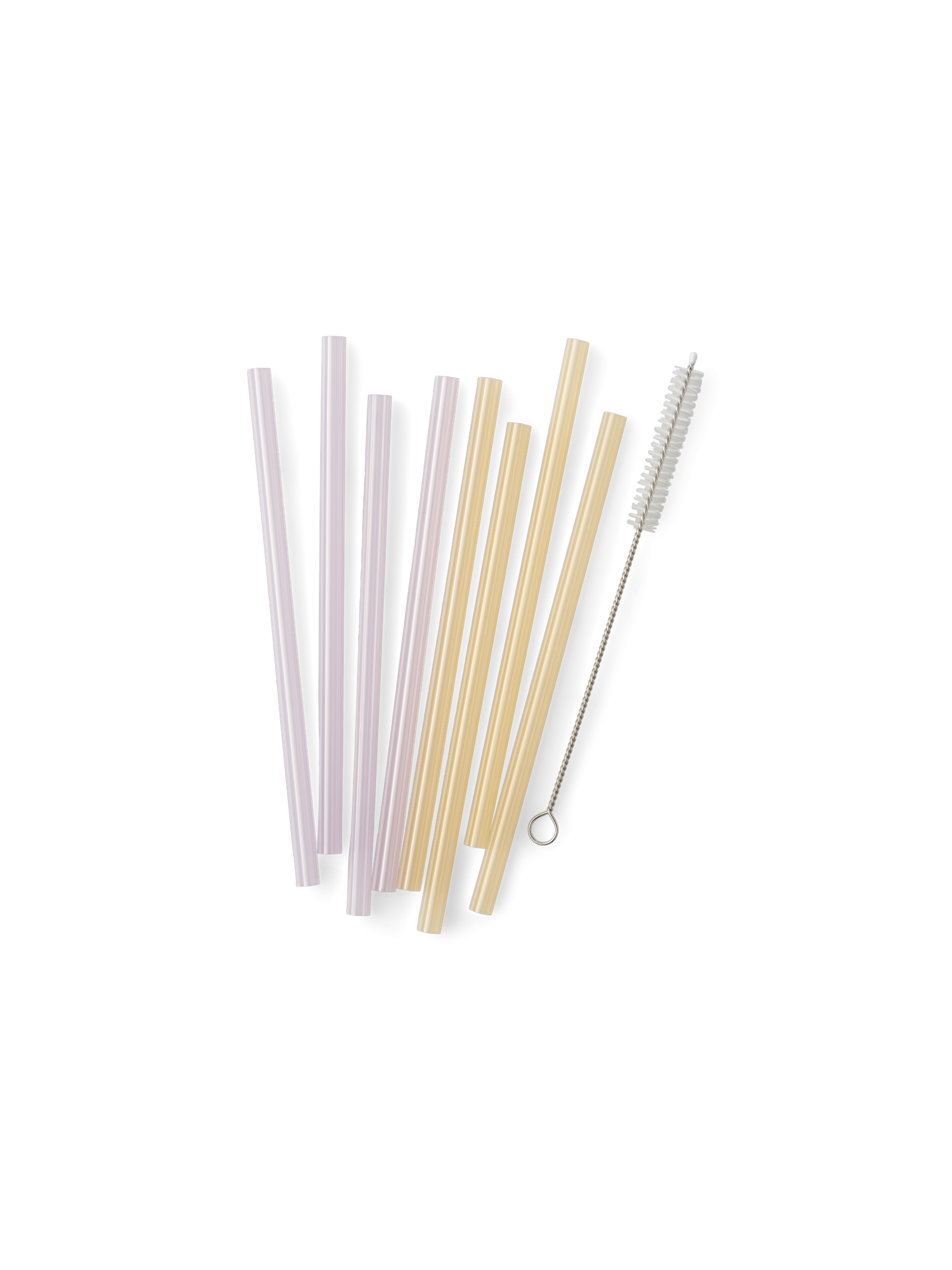 Drinking straws 8-pack 17 cm. 8 pcs. With brush.