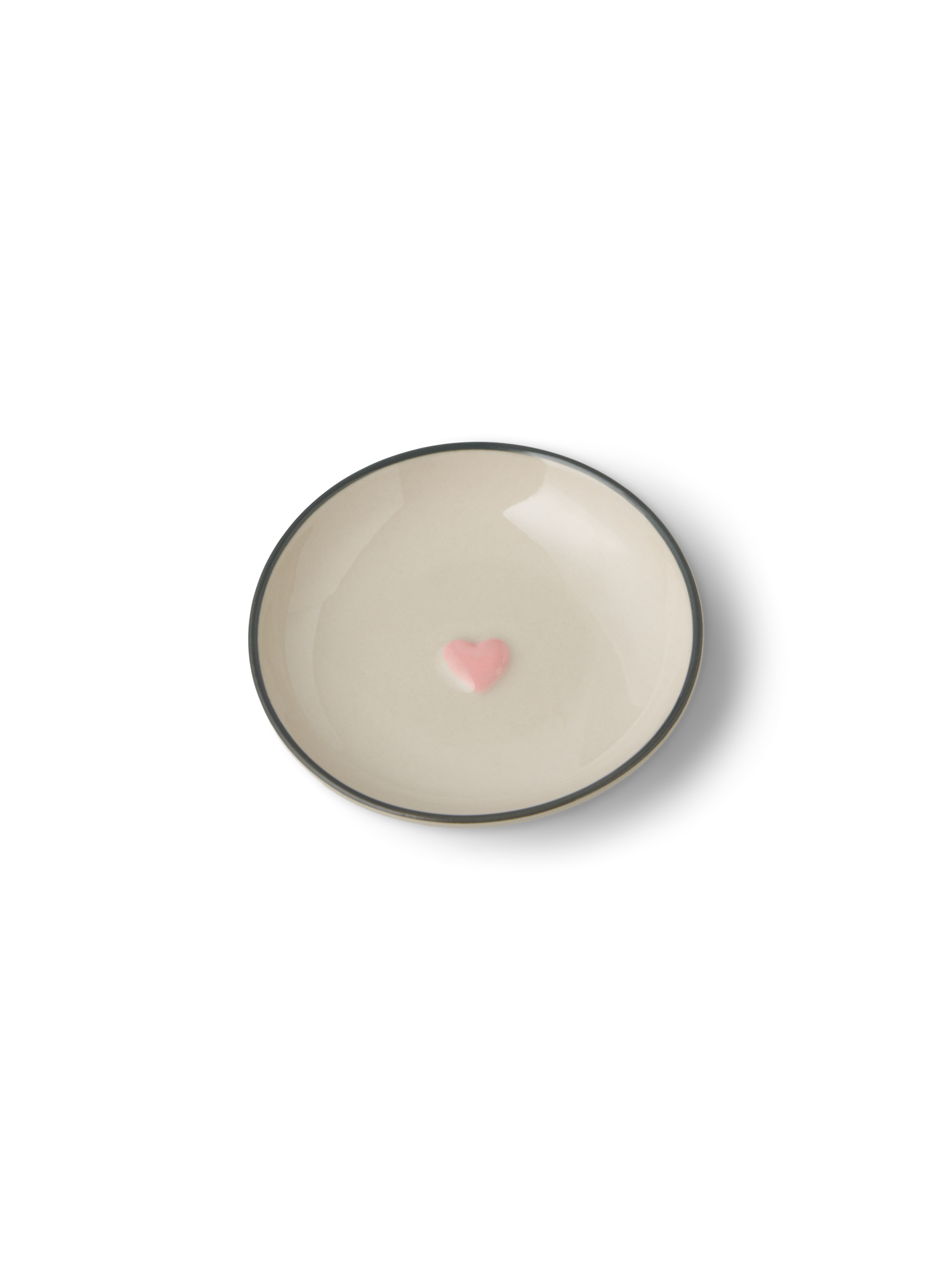 Bowl with heart detail Stoneware. Ø7.4 cm.