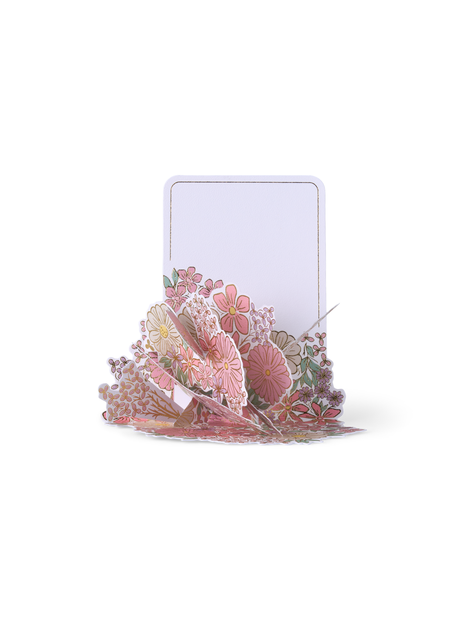 Pop-up flower card Paper. 14.5 x 15 cm. Envelope included.