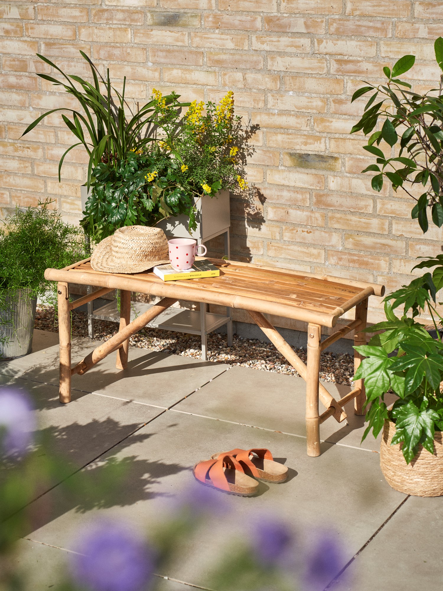 Bench Bamboo. 100 x 38 x 45 cm.