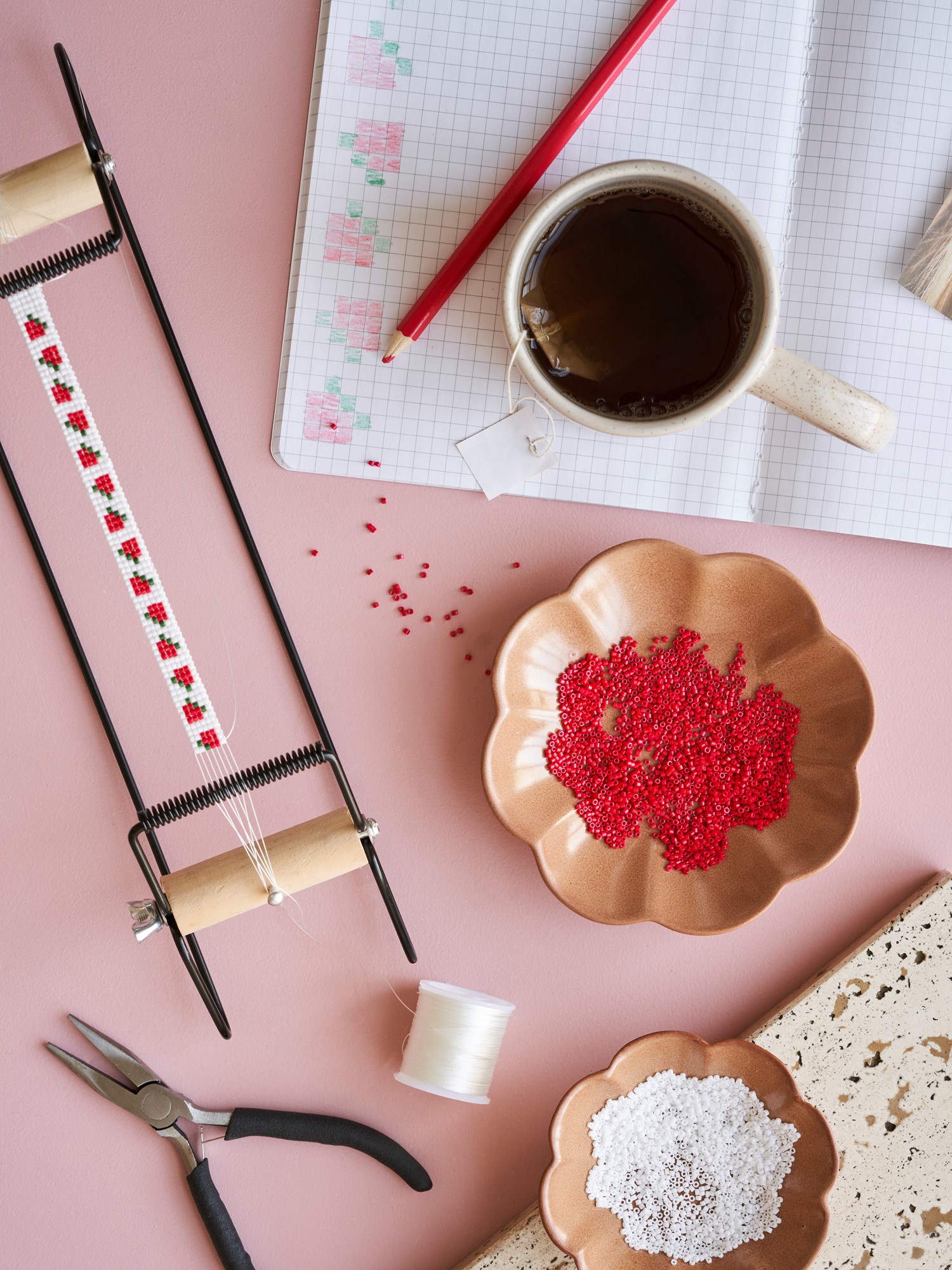 Beading thread Nylon. 0.1 mm x 50 m.