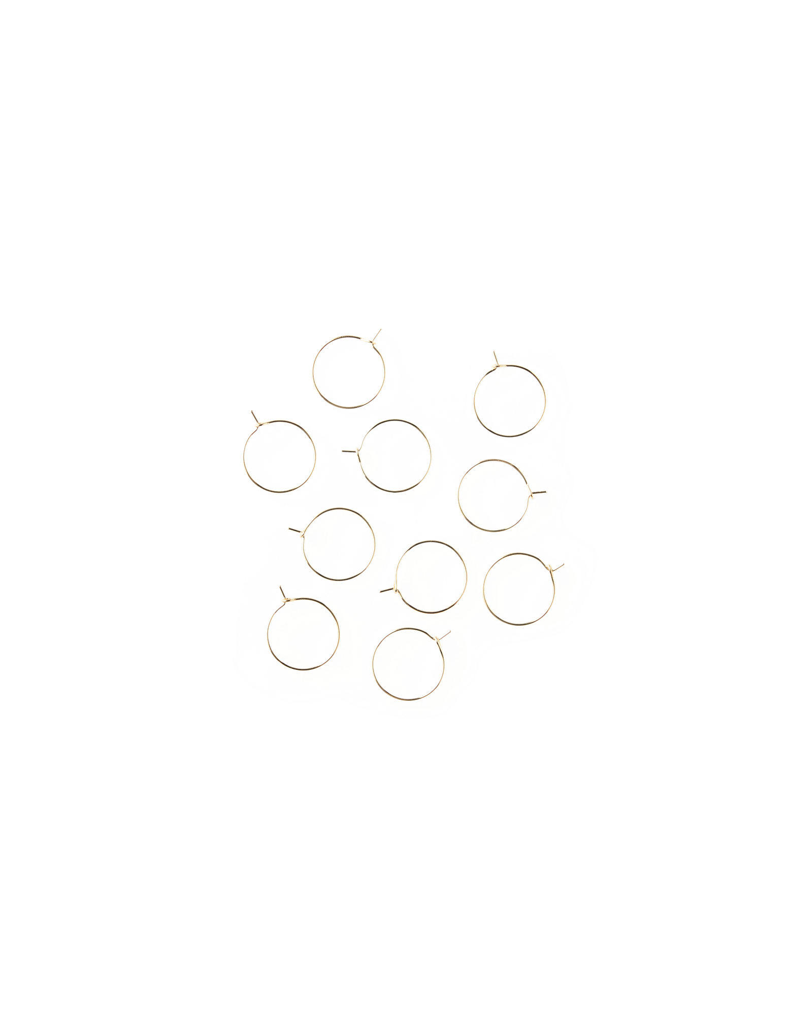 DIY earring hoops Iron. Ø2 cm. 10 pcs.