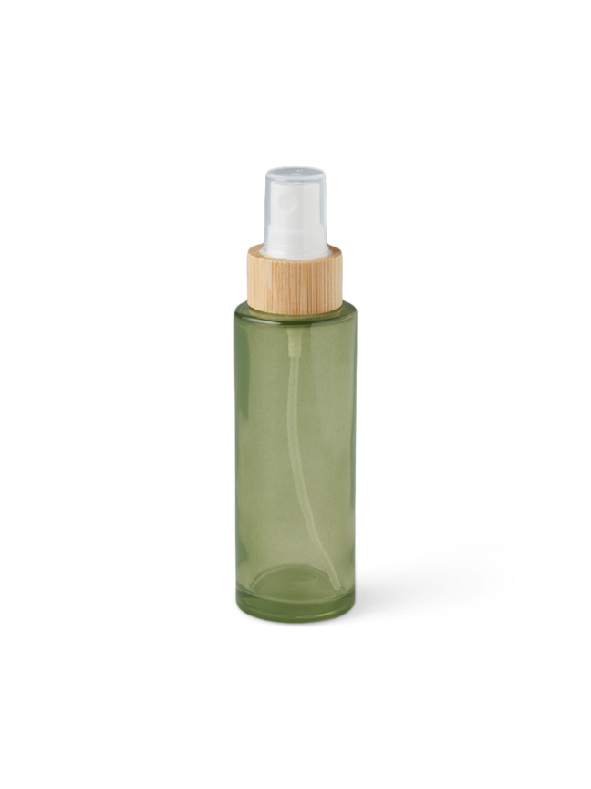 Travel bottle with spray 60 ml Glass/bamboo. 60 ml.