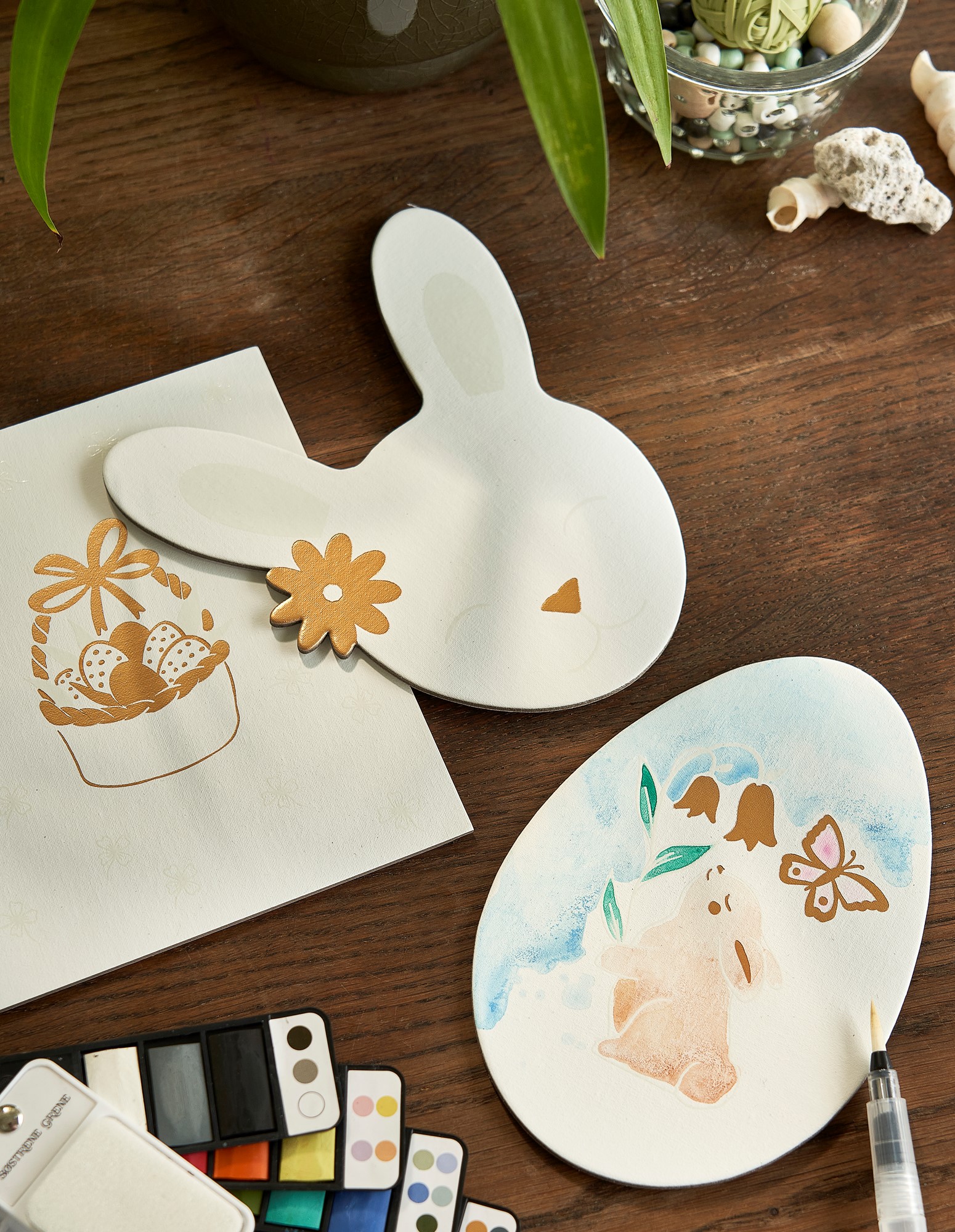 Pre-printed canvas for watercolour Paper/cotton. 15 x 18 cm.