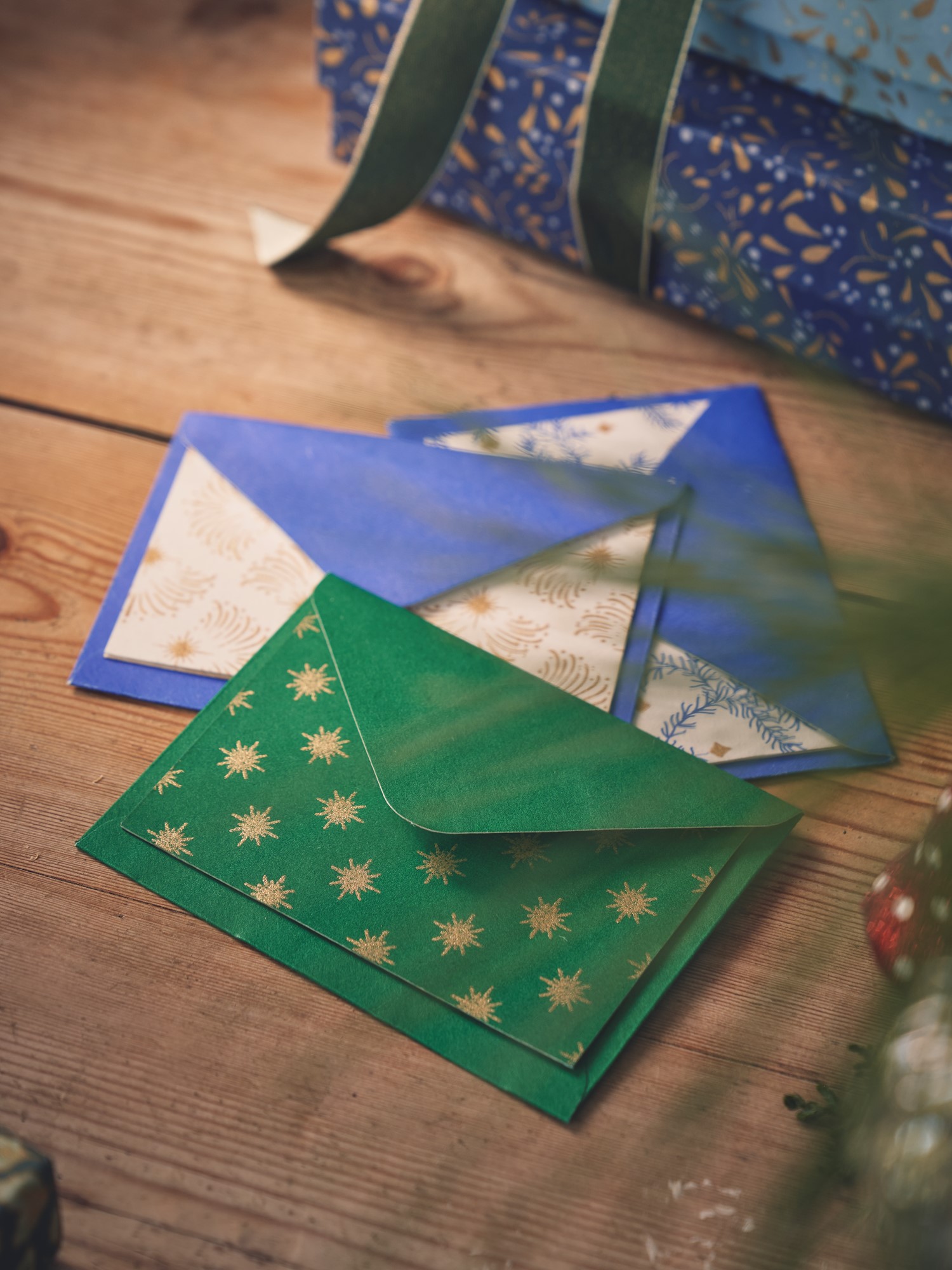 Greeting cards with envelopes Cotton. 8 x 11 cm. 3 cards/3 envelopes.