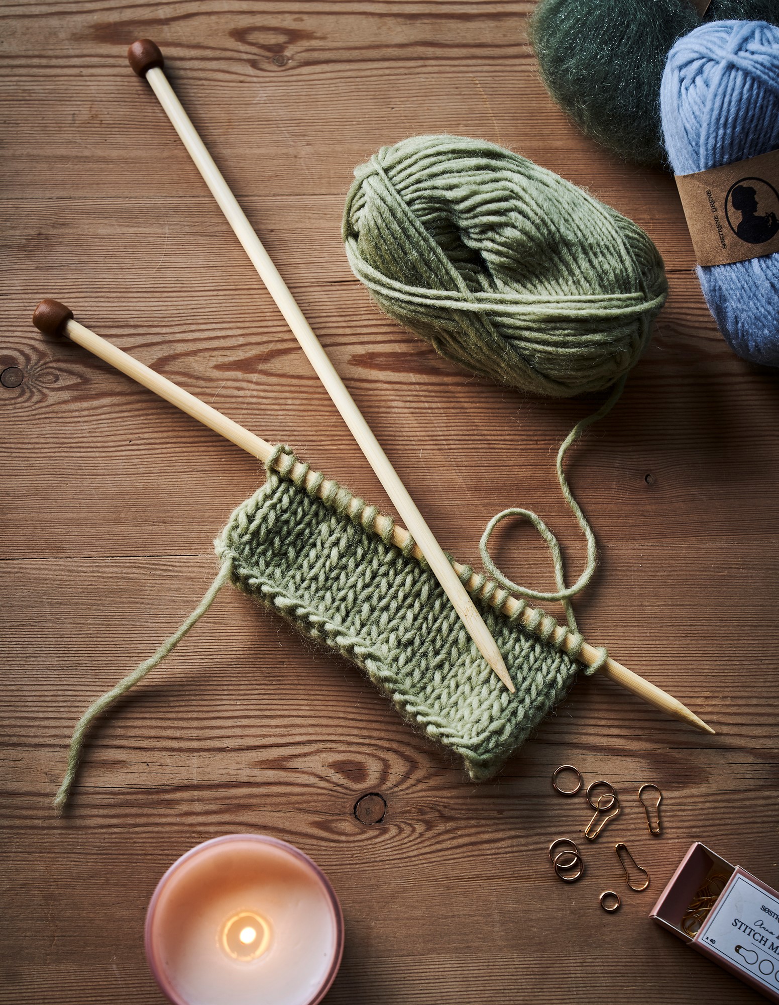 Knitting needles 8 mm Bamboo. 8.0 mm. 2 pcs.