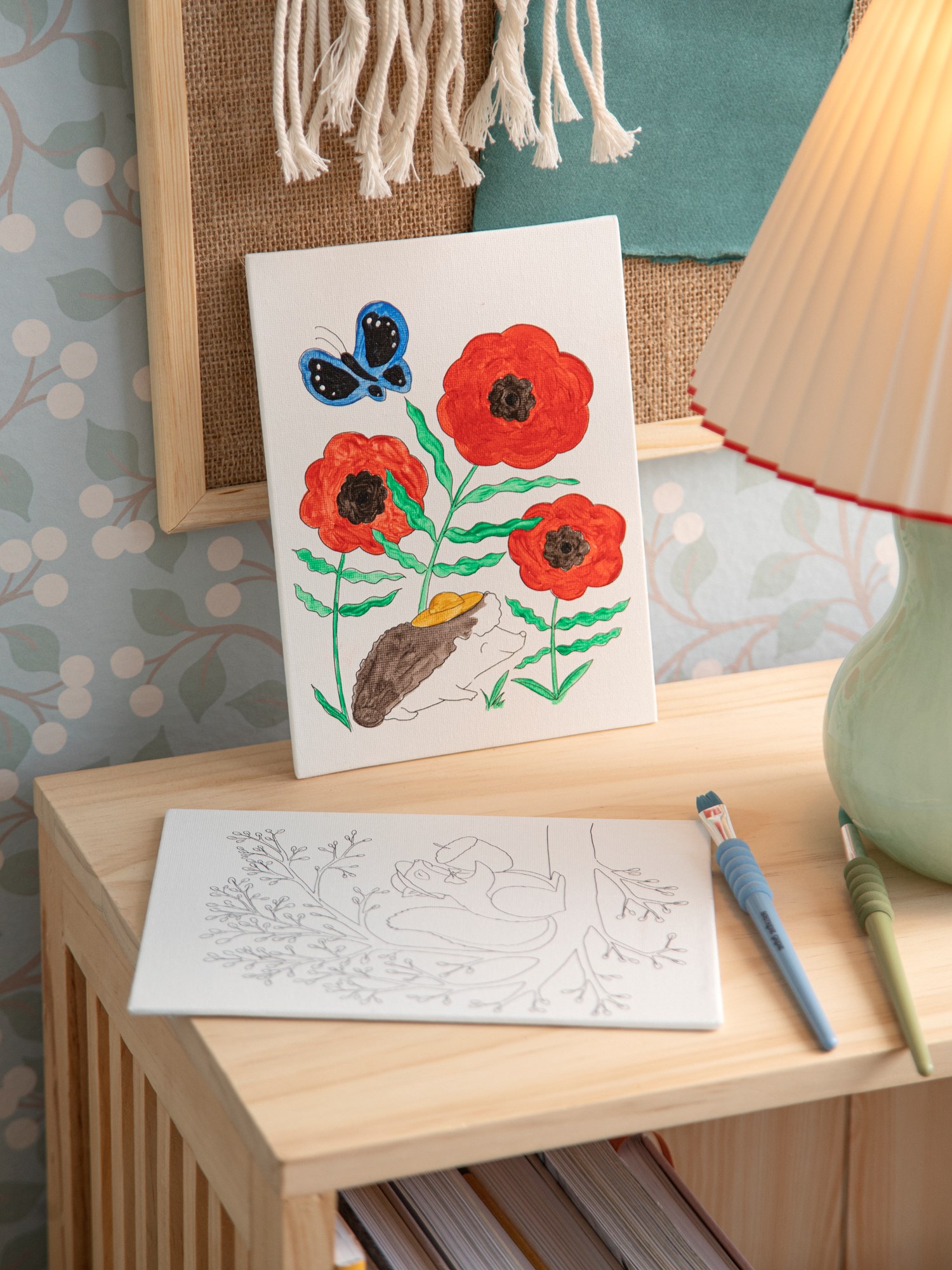 Pre-printed canvas 15 x 20 cm Cotton/paper.