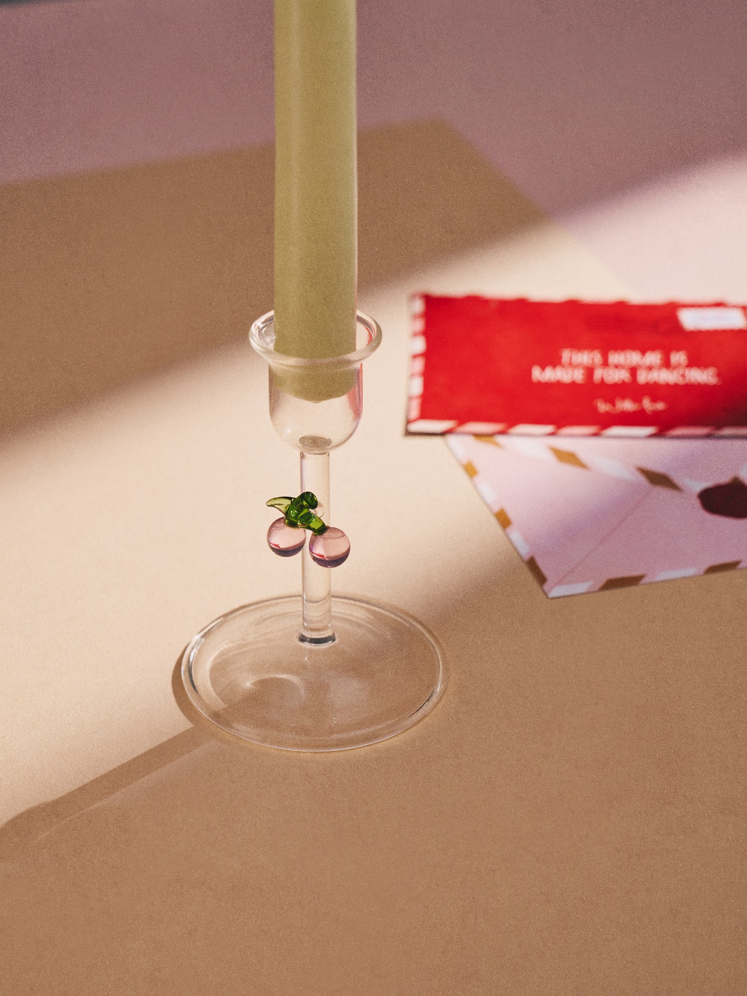 Candleholder Glass. Ø9 x 10 cm.