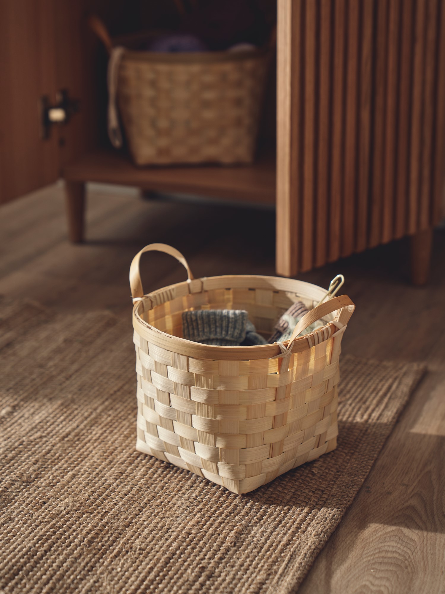 Basket Bamboo. 20 x 20 x 15 cm.