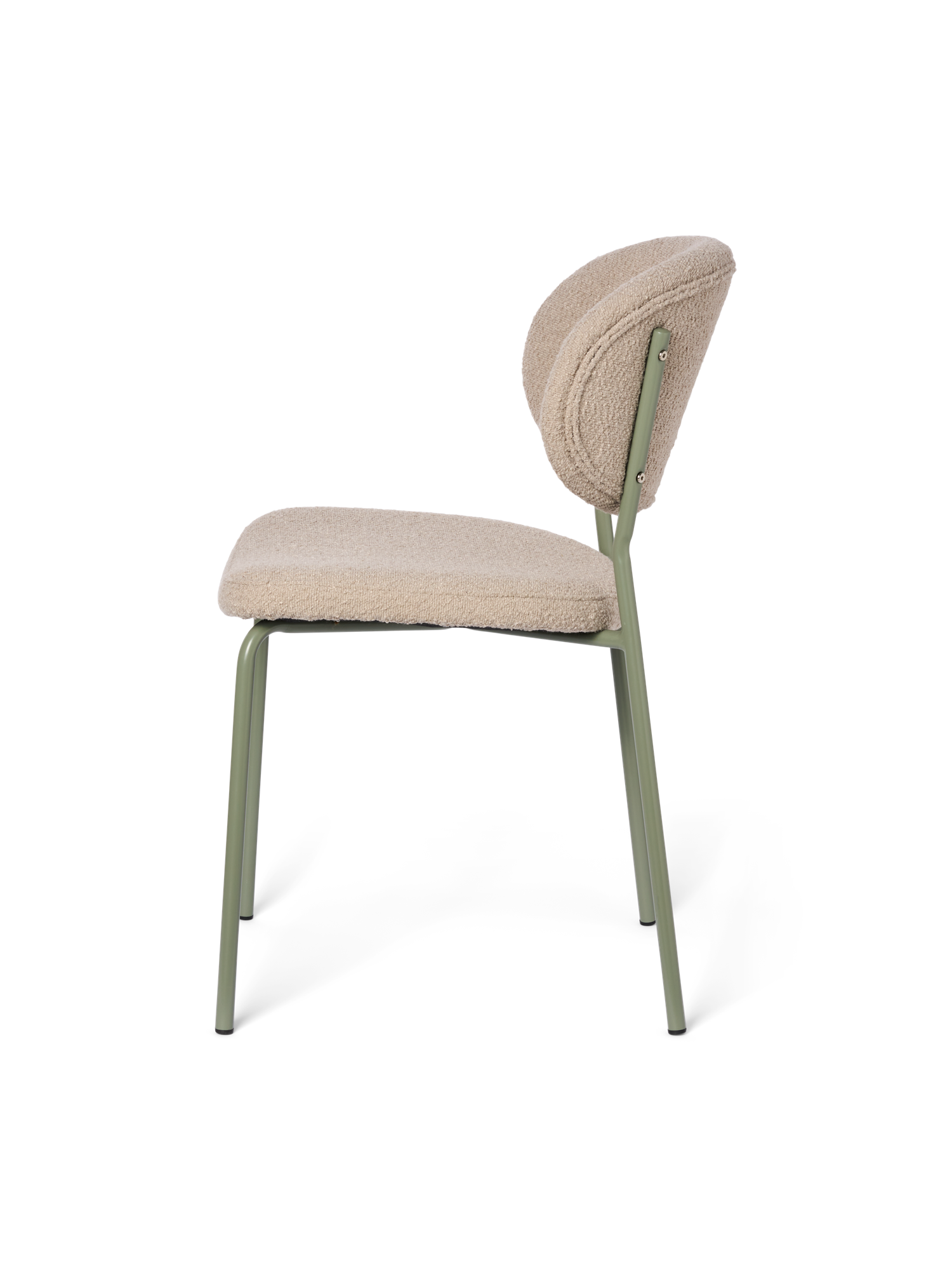 Chair with bouclé fabric 47 x 43.5 x 87.5 cm.