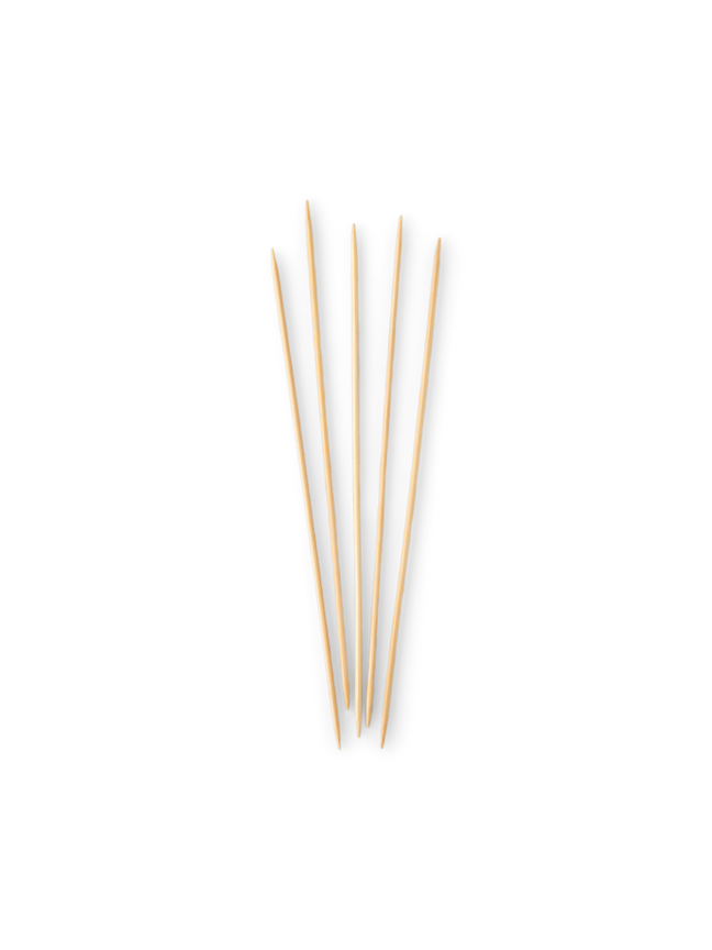 Double pointed needles 2,5 mm Bamboo. 2,5 mm x 20 cm. 5 pcs.