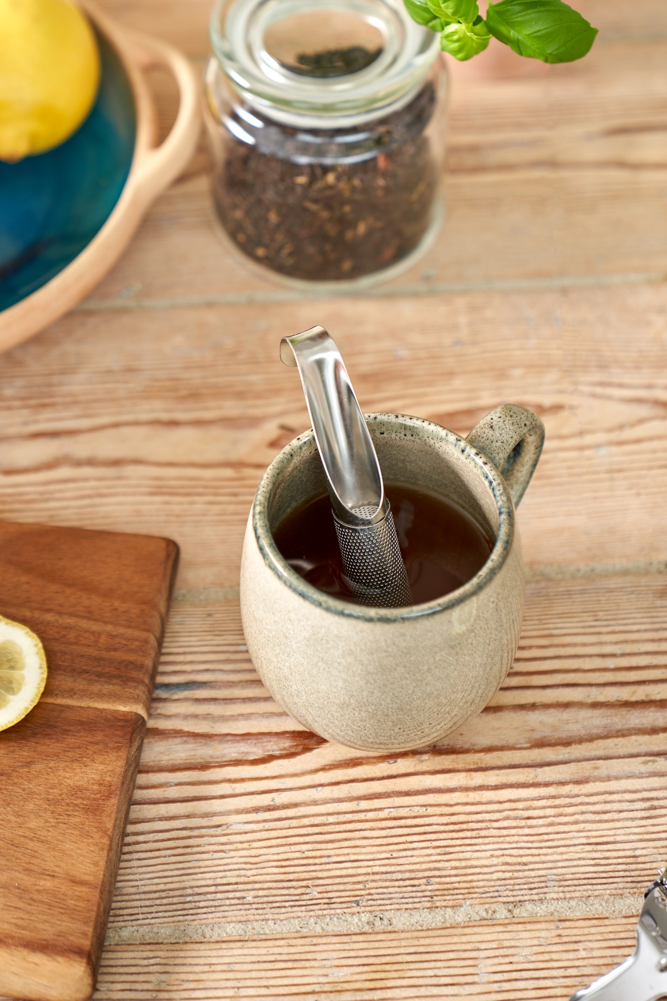 Tea strainer Stainless steel. Ø2 x 15 cm.