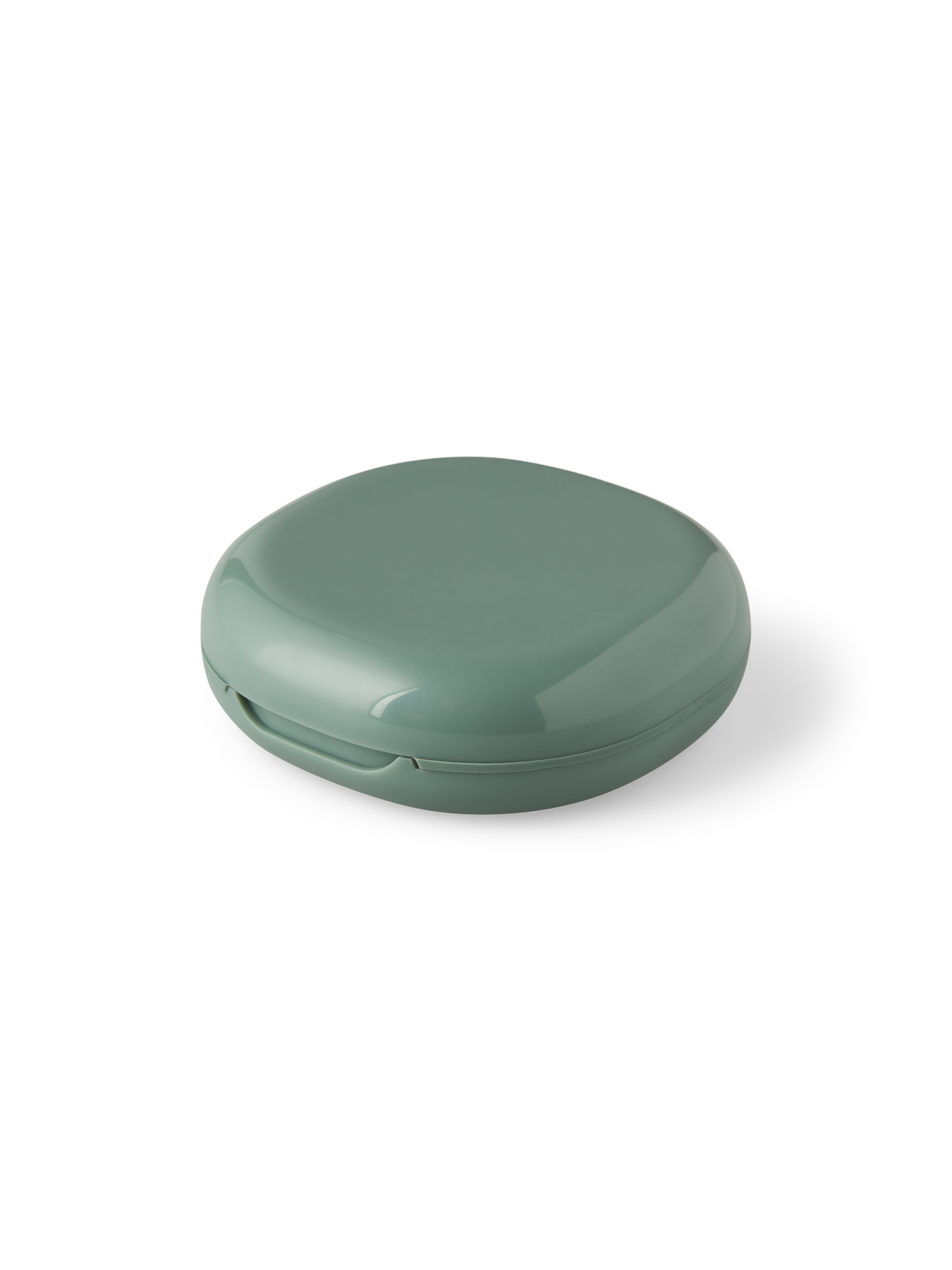Travel pill case Polypropylene/silicone. Ø7.5 x 2.5 cm.