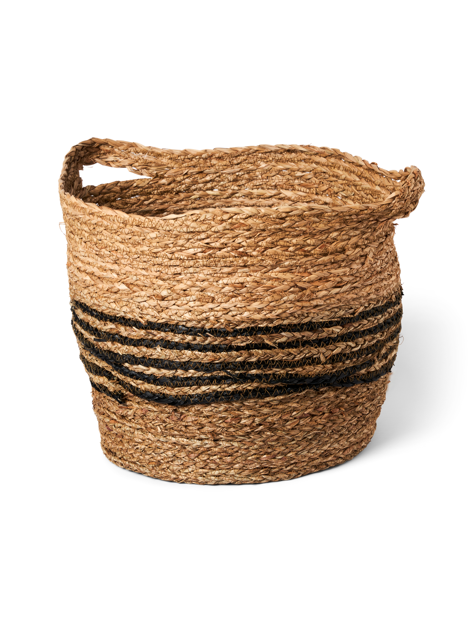 Basket with handles Cattail straw. 38 x 33 cm.