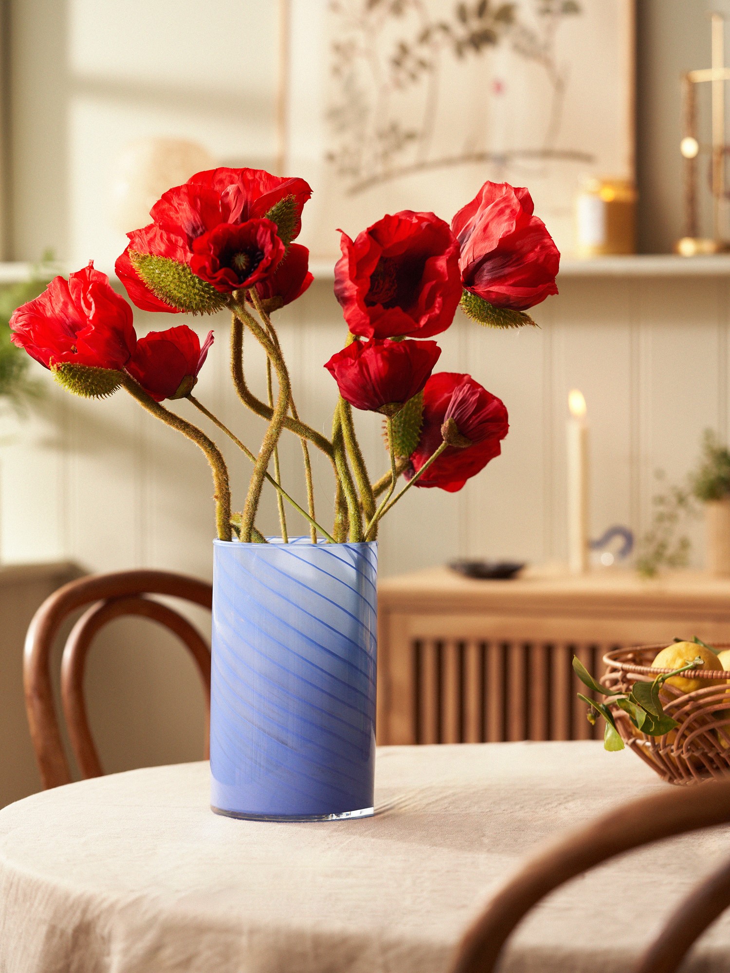 Vase Glass. Ø12x 20 cm.