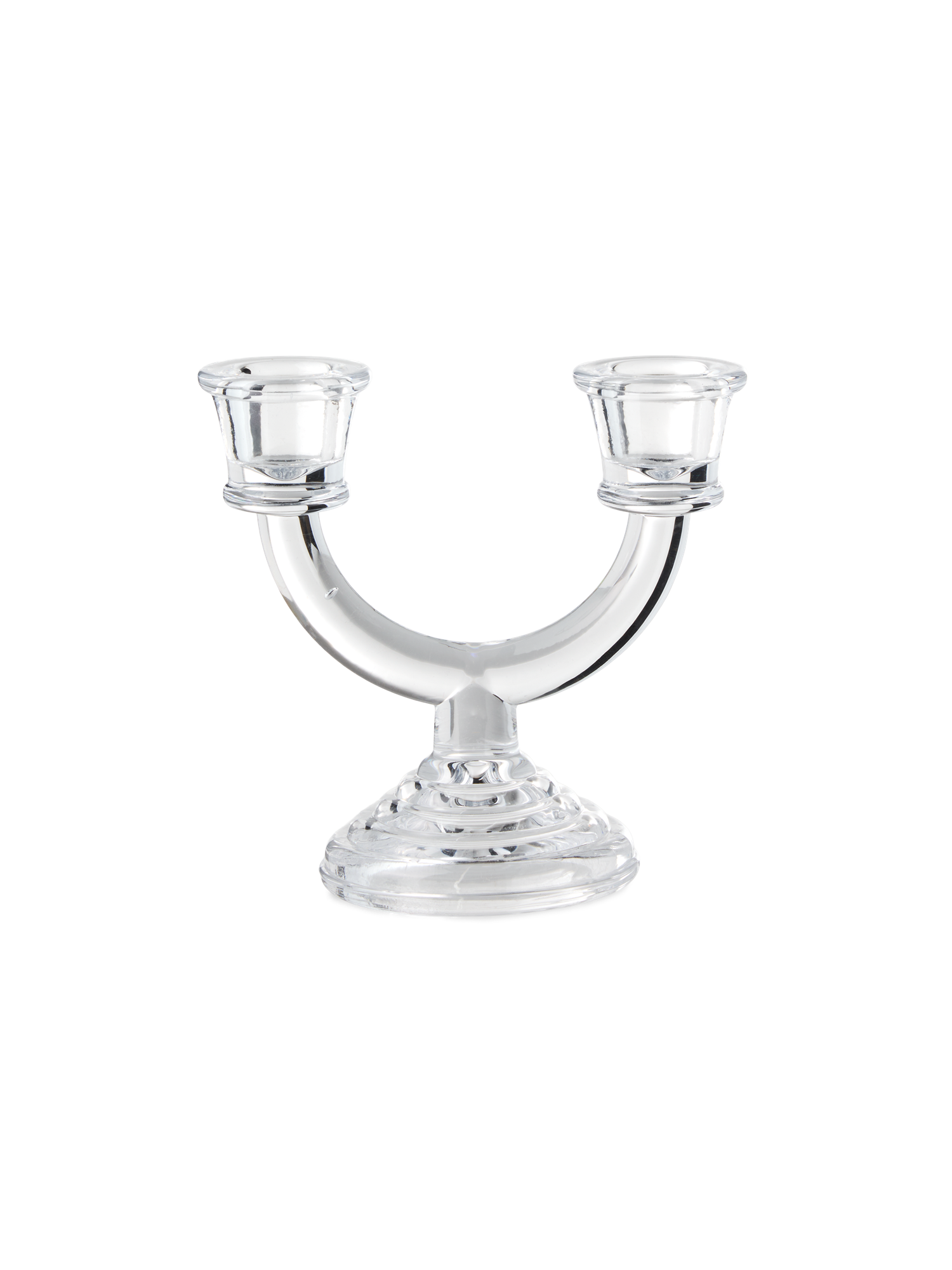 Candleholder Glass. 13.5 x 8.1 x 13 cm.
