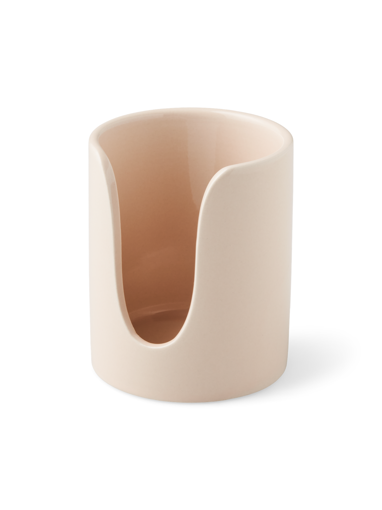 Cotton pad holder Ceramic. 7,8 x 7,8 x 11 cm.