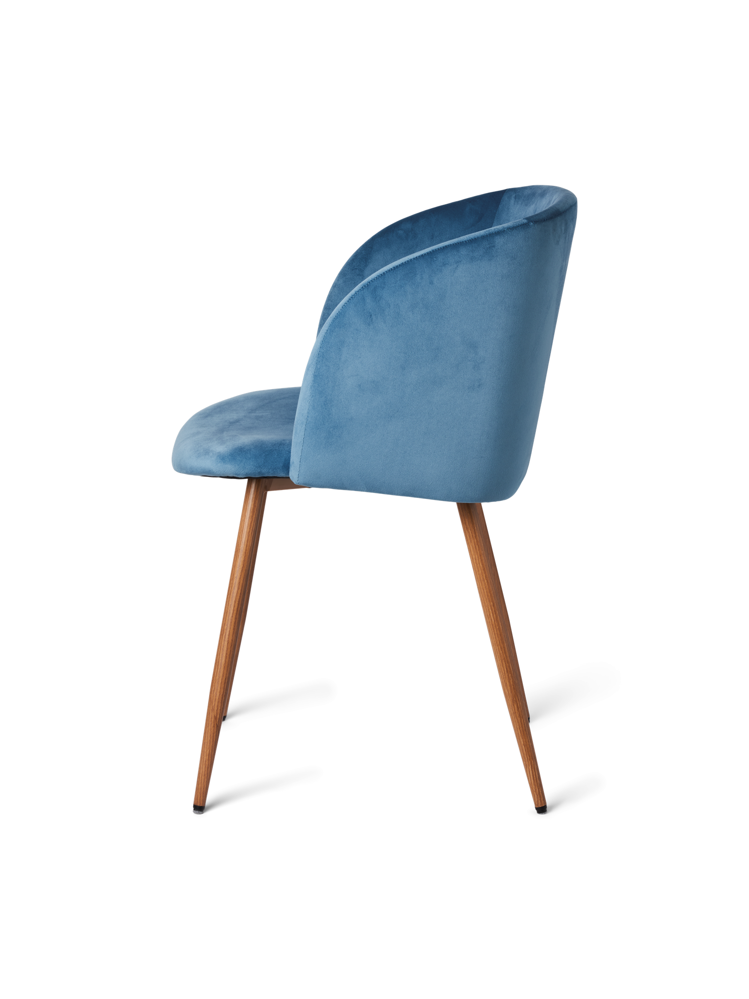 Velvet chair Polyester/poplar wood/iron. 54 x 47 x 81 cm.