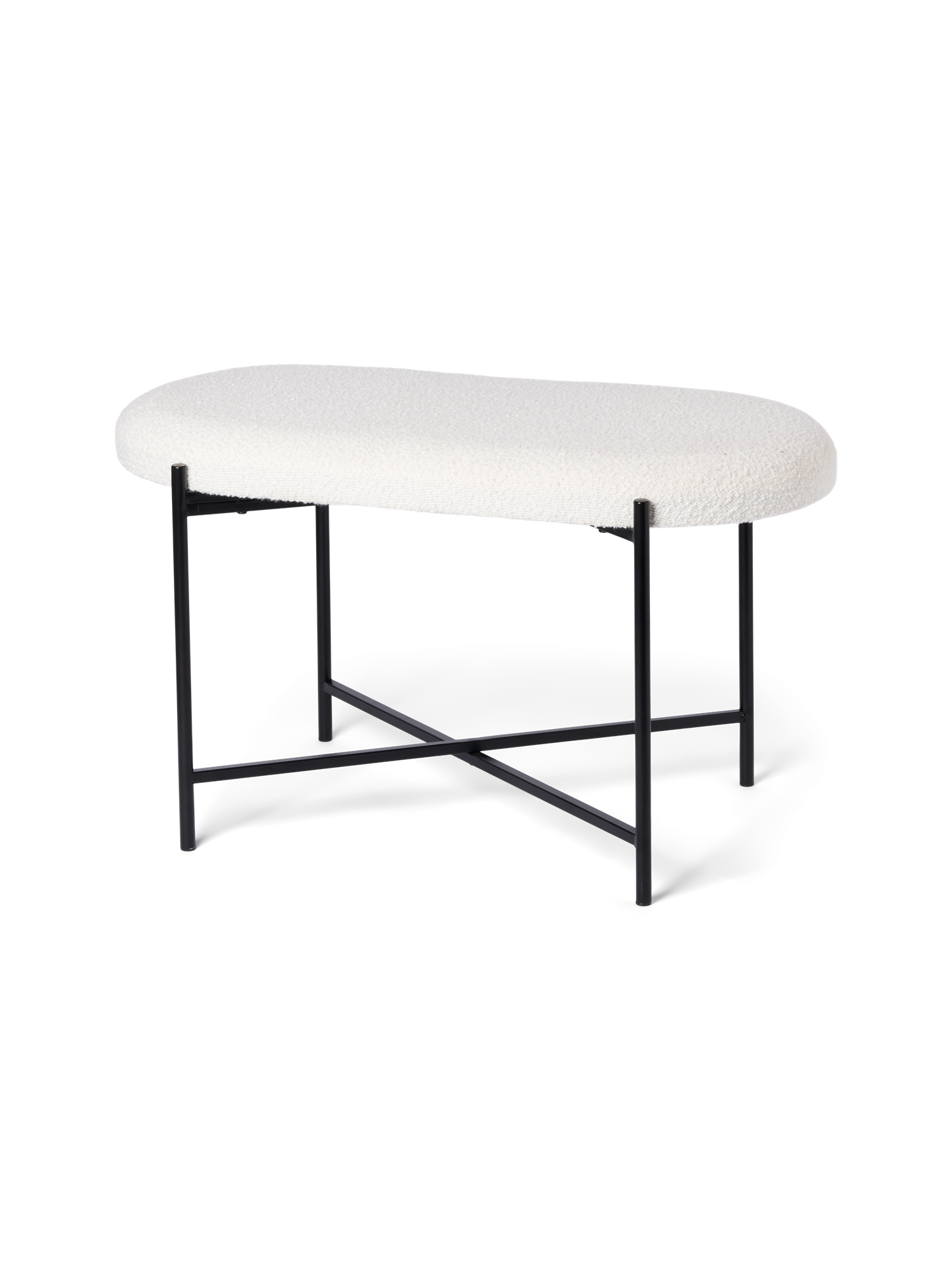 Bouclé bench 80 x 40 x 45 cm.