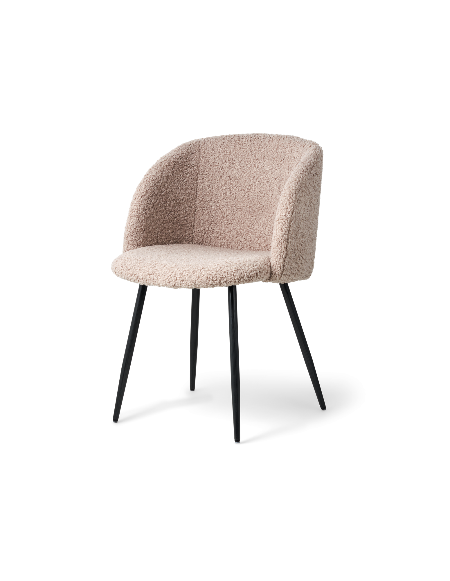 Chair with teddy fabric Polyester/polyurethane/steel. 54 x 47 x 81 cm.